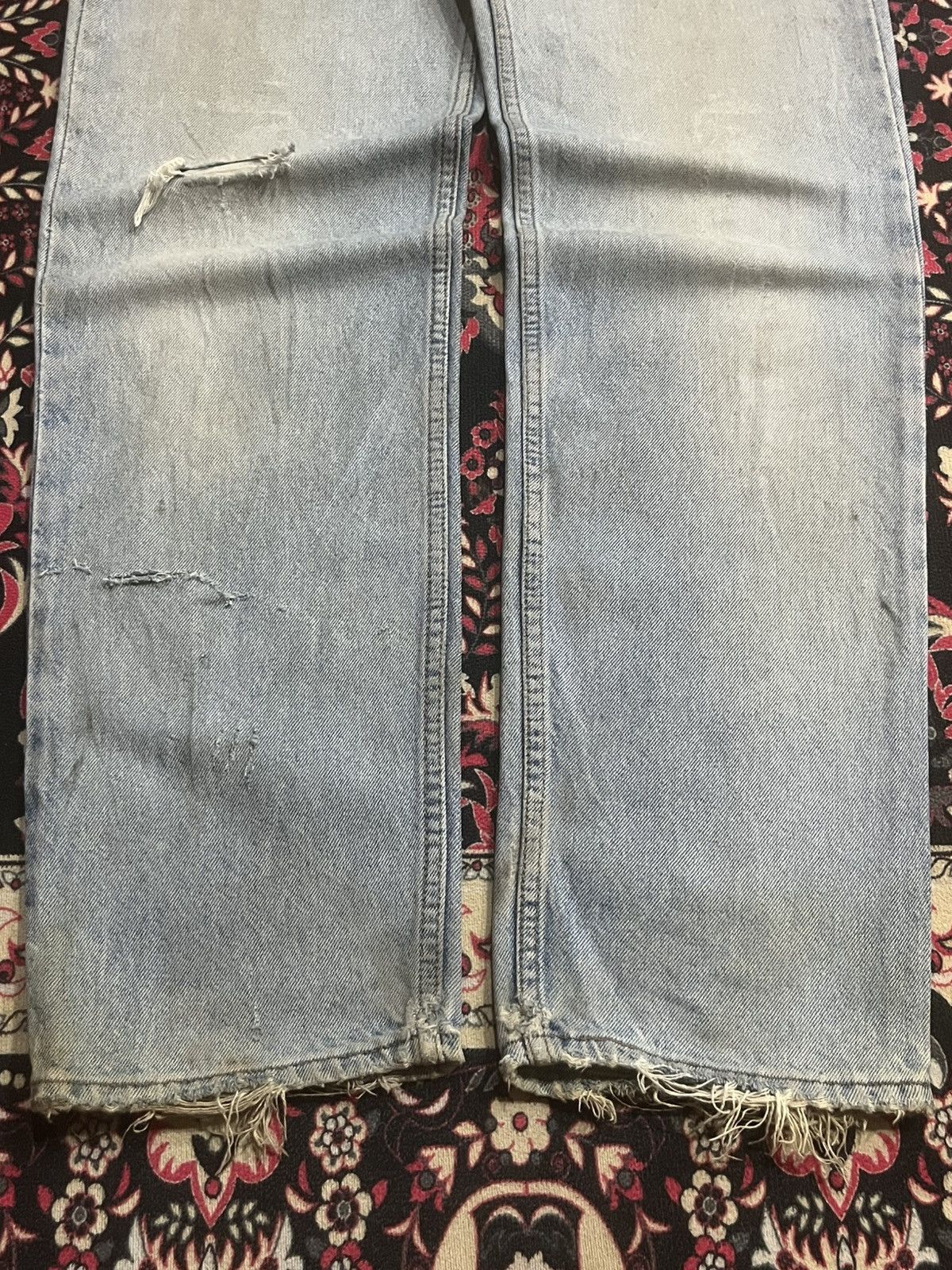 Levi's Vintage Levi’s 610 Orange Tab Light Washed Frayed Leg Jeans Size US 31 - 11 Thumbnail