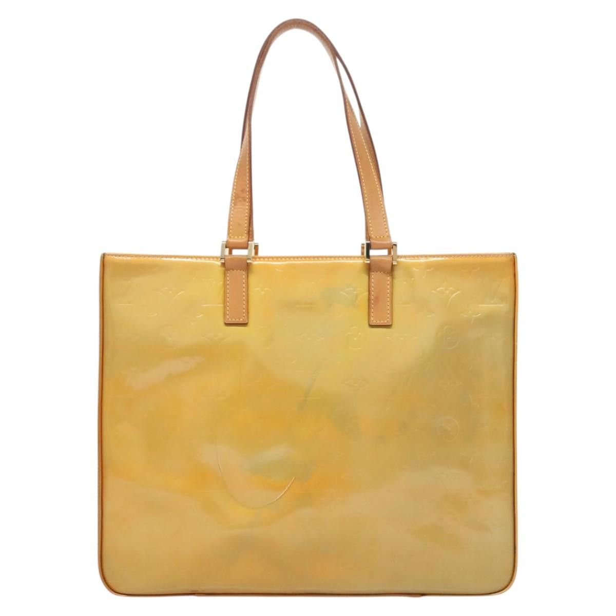 Louis Vuitton LOUIS VUITTON Monogram Vernis Columbus Tote Bag Gris M91028 Size ONE SIZE - 3 Thumbnail