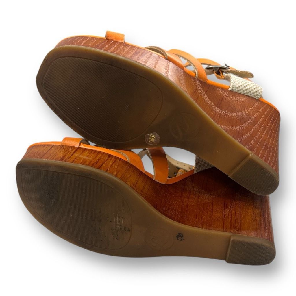 Lucky Brand Lucky Brand Orange Wedge Sandals Size 7.5 Size US 7.5 / IT 37.5 - 7 Thumbnail