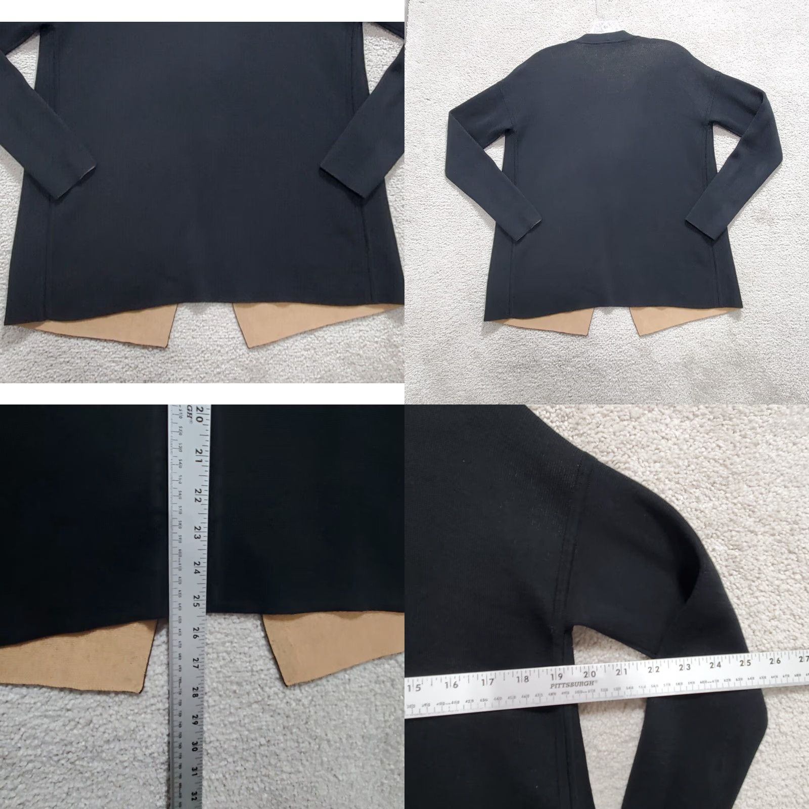 Eileen Fisher Eileen Fisher Sweater Womens PP Black Silk Blend Cardigan Open Front Long Sleeve Size XXS / US 00 / IT 34 - 8 Thumbnail