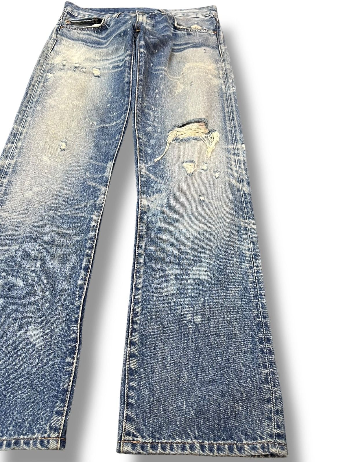 Japanese Brand × Le Grande Bleu (L.G.B.) Vintage RNA Ripped Grunge Distressed Denim Size US 30 / EU 46 - 4 Thumbnail