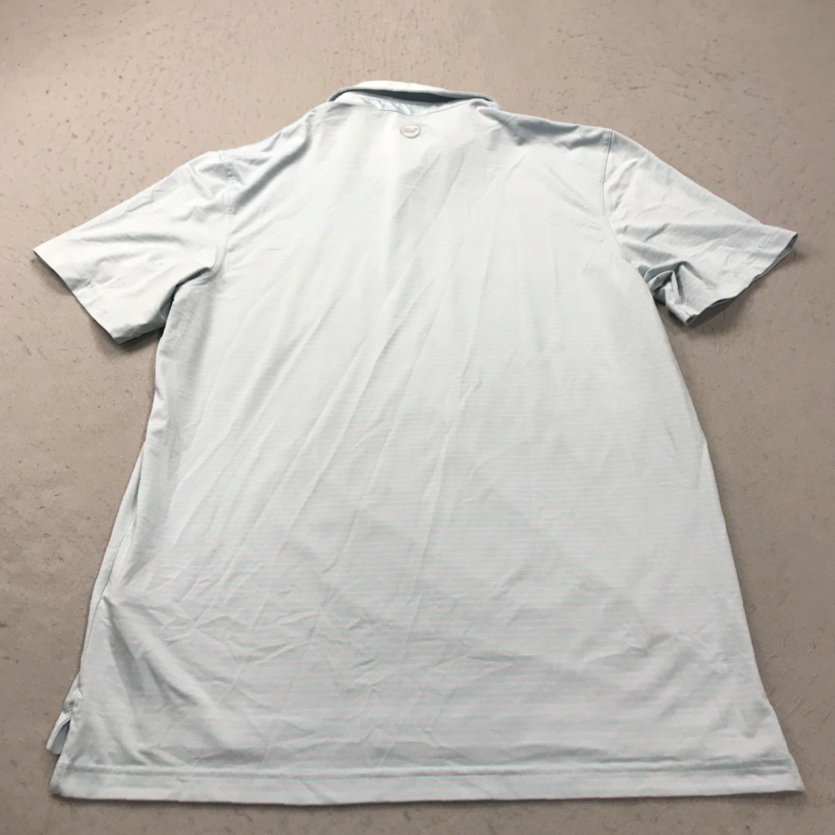 Vineyard Vines Vineyard Vines Polo Shirt Mens Large Blue Pink Whale Striped Performance Golf Polo Shirt Mens L Blue Whale Striped Performance Golf Size US L / EU 52-54 / 3 - 5 Thumbnail
