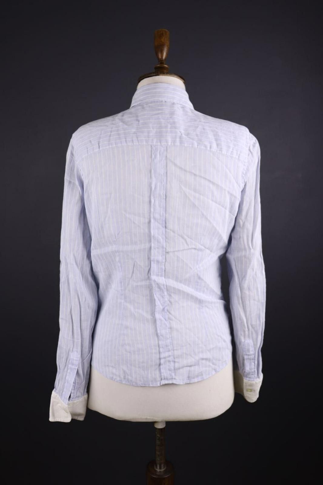 La Martina La Martina Blue White Striped Linen Collar Shirt Size L Size US L / EU 52-54 / 3 - 7 Thumbnail