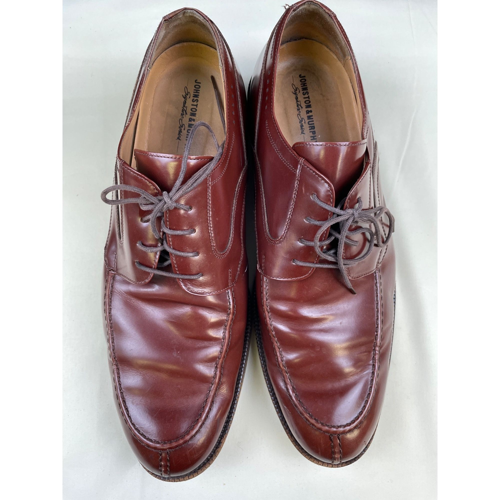 Johnston & Murphy Johnston & Murphy Men's Brown Leather Shoes/ Oxford Lace up Size US 10.5 / EU 43-44 - 3 Thumbnail