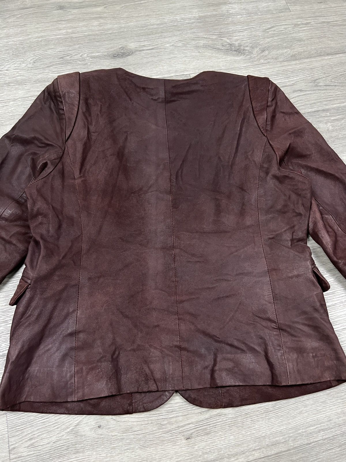 Sandro Sandro Paris Vintage Brown Leather Blazer Women’s Size 2 (M) Size M / US 6-8 / IT 42-44 - 10 Thumbnail