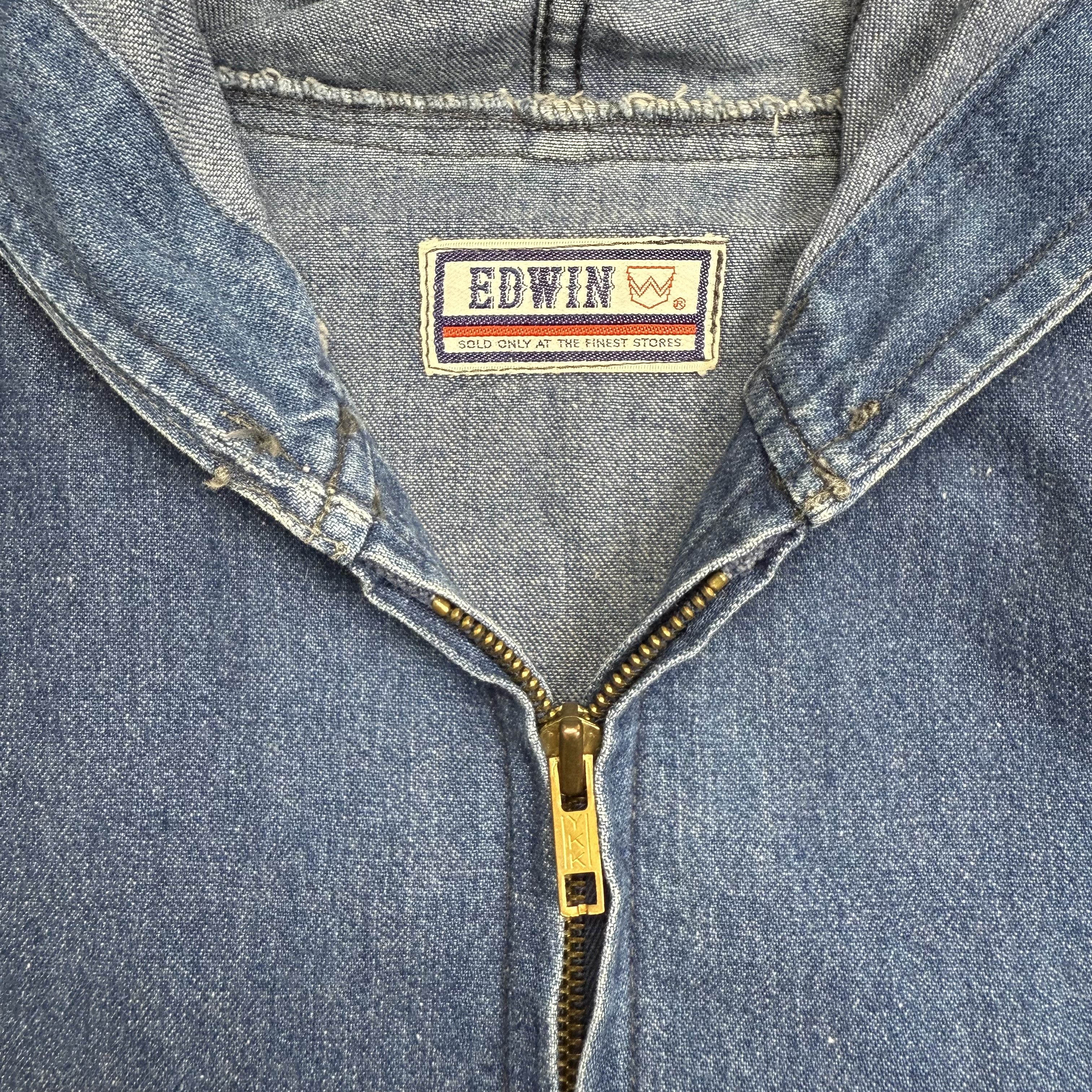 Edwin Vintage Edwin Zip Up Denim Jacket Size US L / EU 52-54 / 3 - 9 Thumbnail