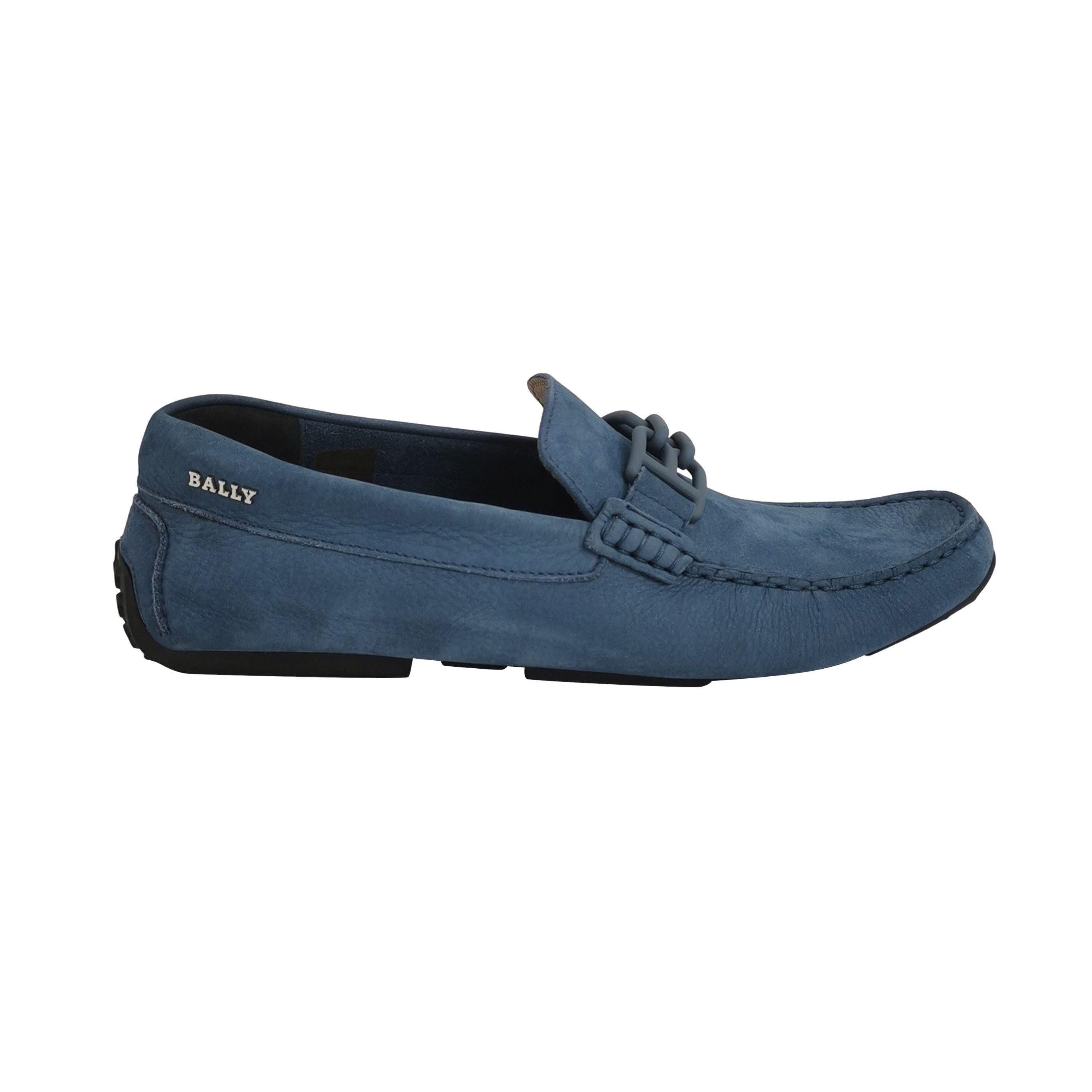 Bally Bally Blue Nubuck Double B Logo Loafers 40 Size US 7 / EU 40 - 1 Thumbnail