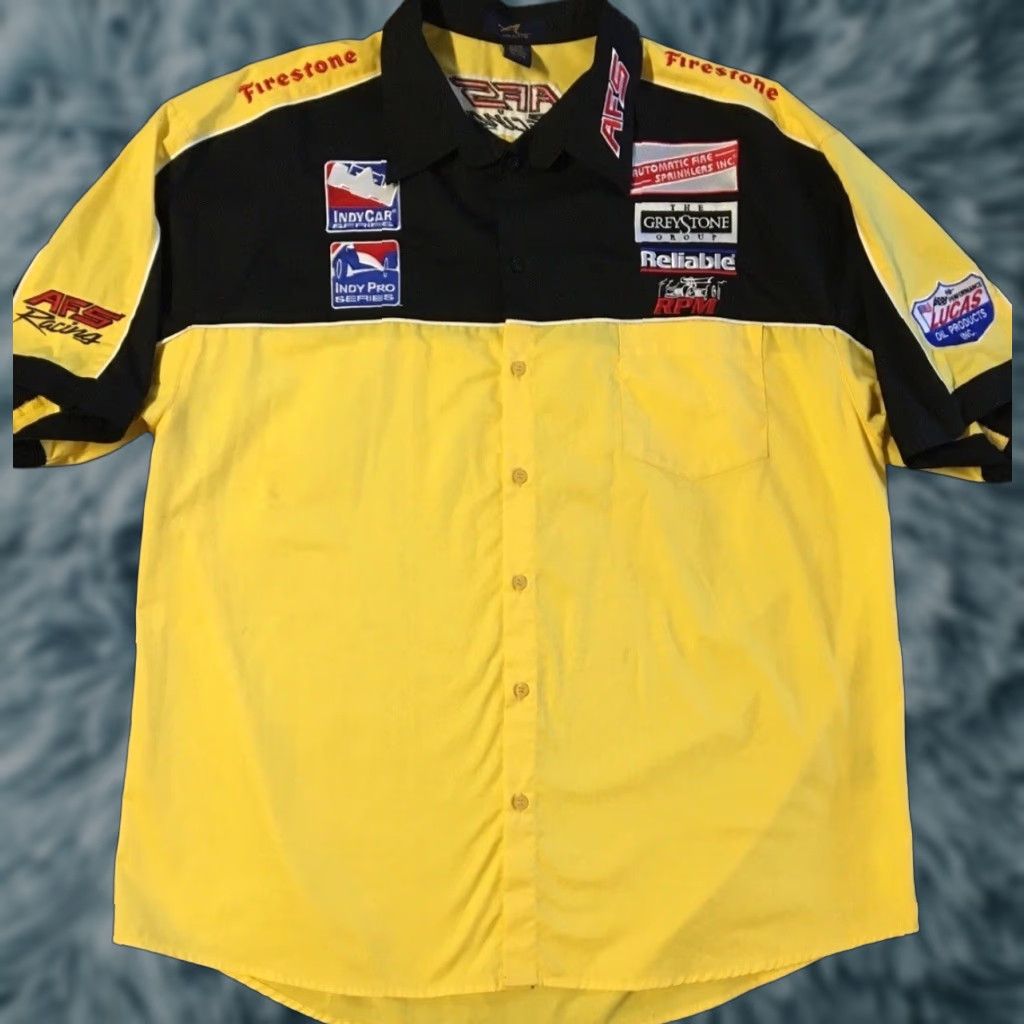 NASCAR VINTAGE AFS Indy Car Racing Shirt XL Pit Crew Driver Firestone NHRA NASCAR Biker 90s Size US XL / EU 56 / 4 - 1 Thumbnail