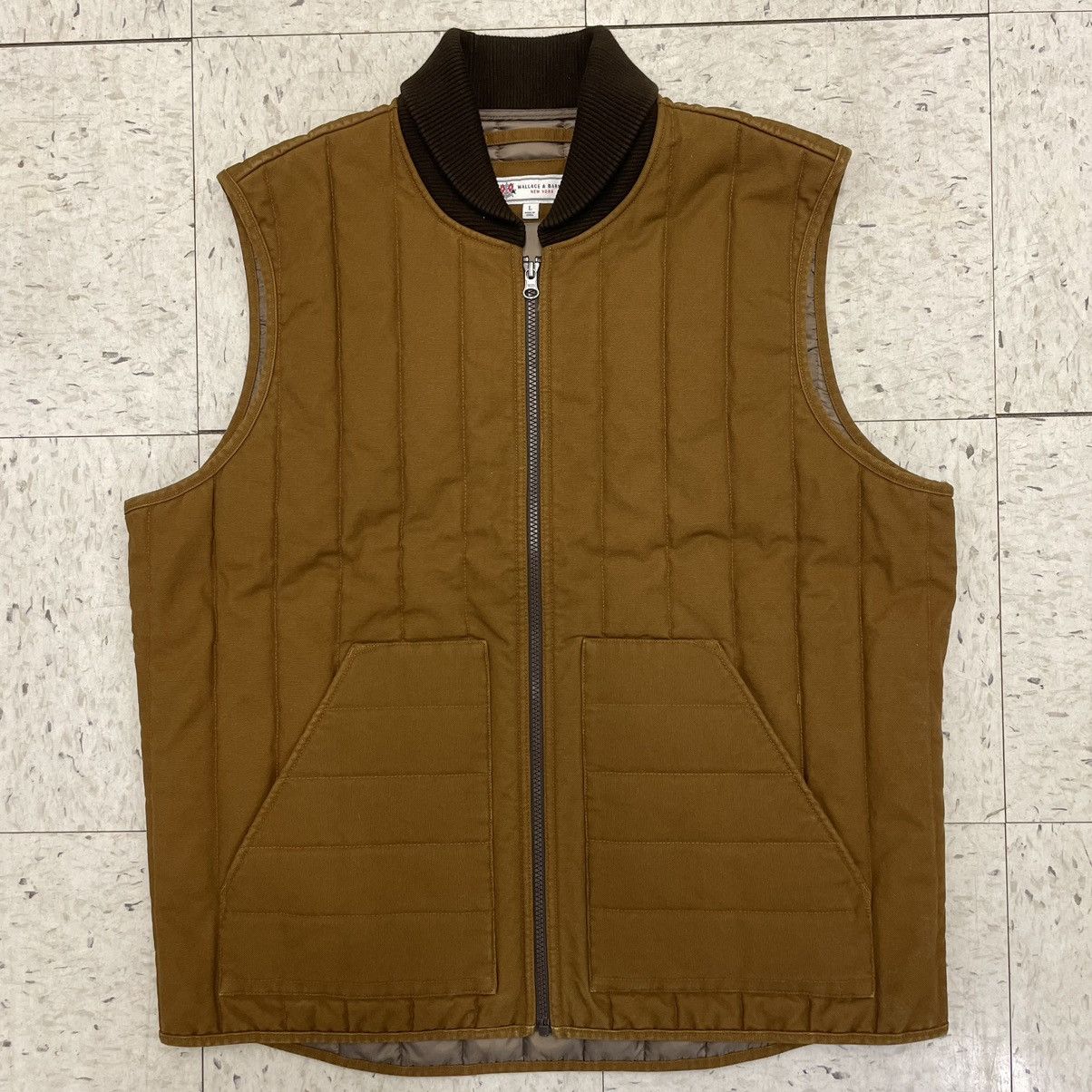 J.Crew × Wallace & Barnes Canvas Quilted Puffer Work Vest PrimaLoft Size US L / EU 52-54 / 3 - 1 Thumbnail