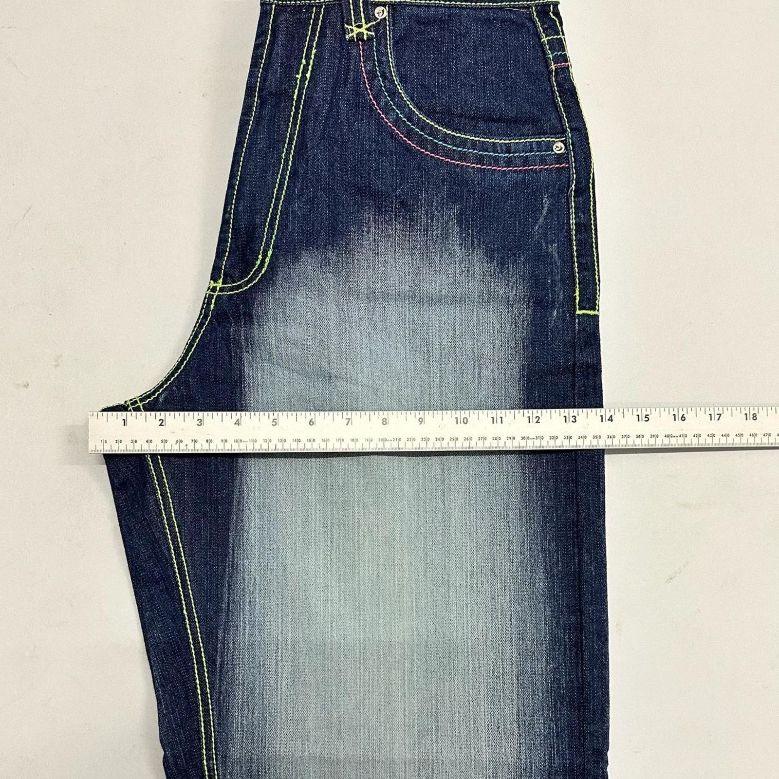 Vintage Vintage baggy y2k riflessi faded blue skater unique denim Size US 32 / EU 48 - 5 Thumbnail