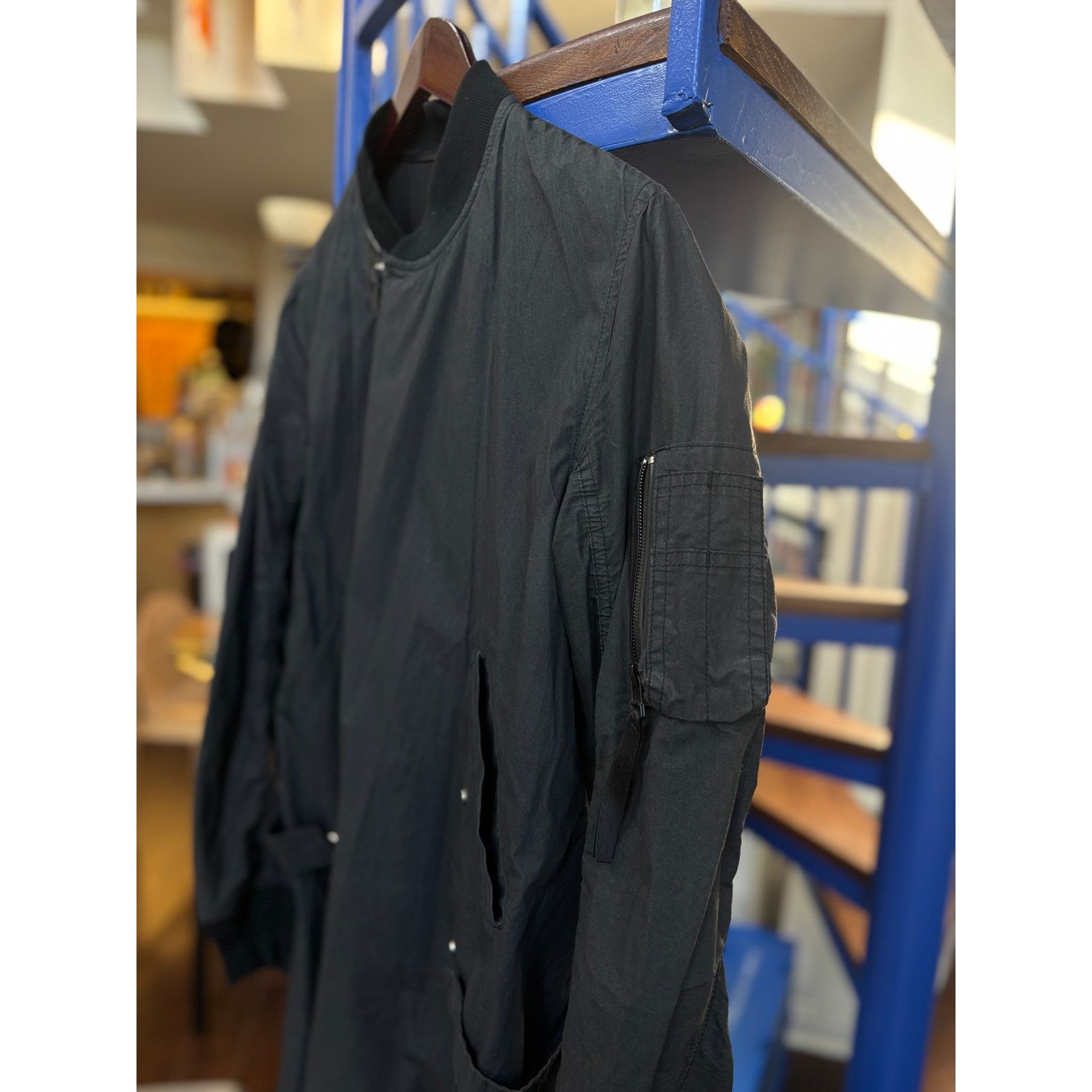 JOHN LAWRENCE SULLIVAN John Lawrence Sullivan Black Long Bomber Coat Size L Size US L / EU 52-54 / 3 - 3 Thumbnail