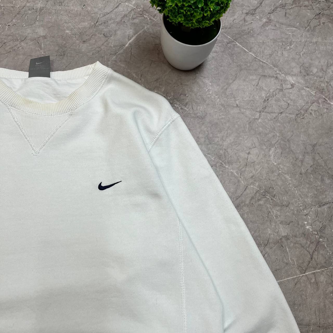 Nike Vintage White Nike 90s Sweatshirt Mens Size M Size US M / EU 48-50 / 2 - 2 Thumbnail