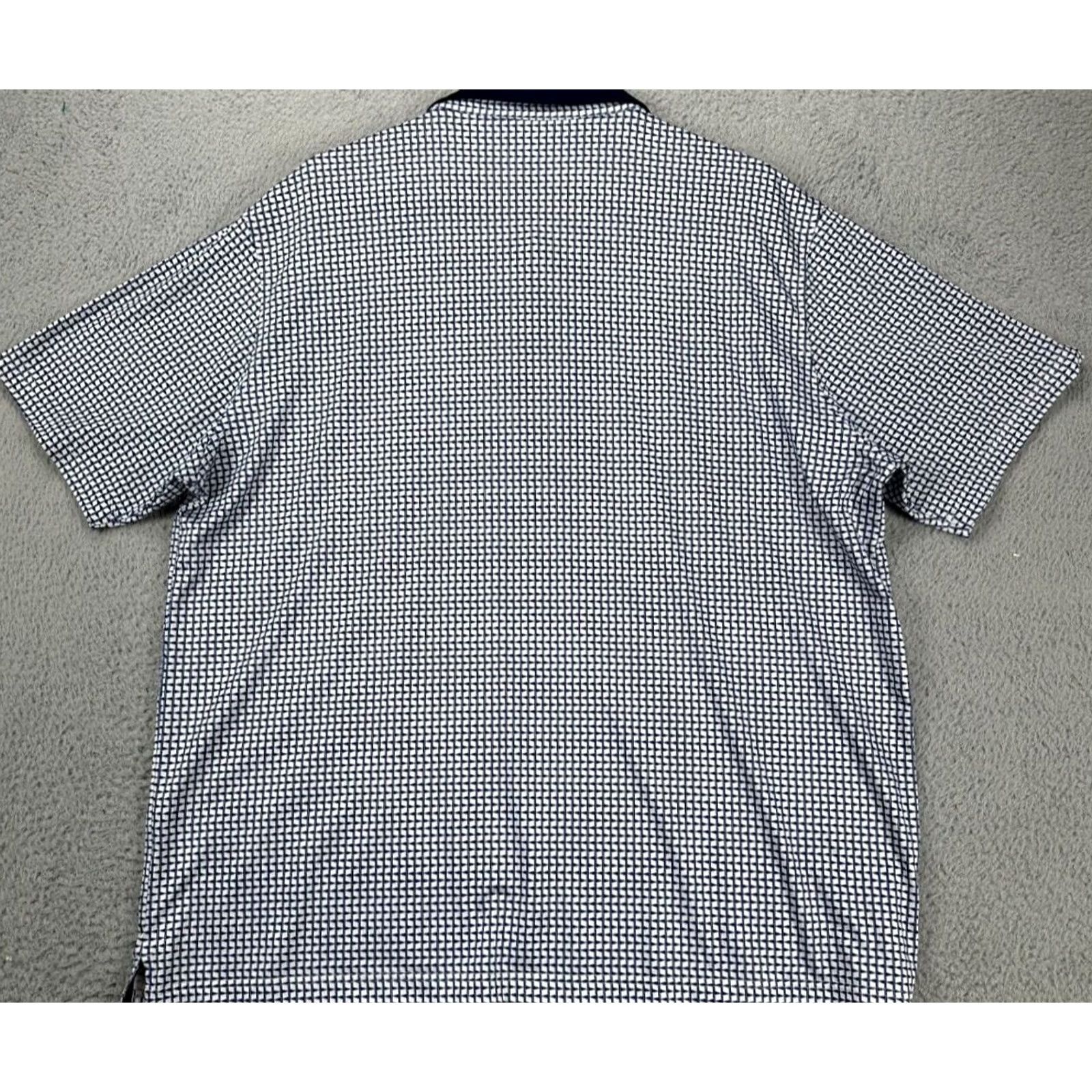Vintage Maelreg Polo Shirt Mens 2XL Navy Geometric Performance Golf Short Sleeve Rugby Size US XXL / EU 58 / 5 - 3 Thumbnail