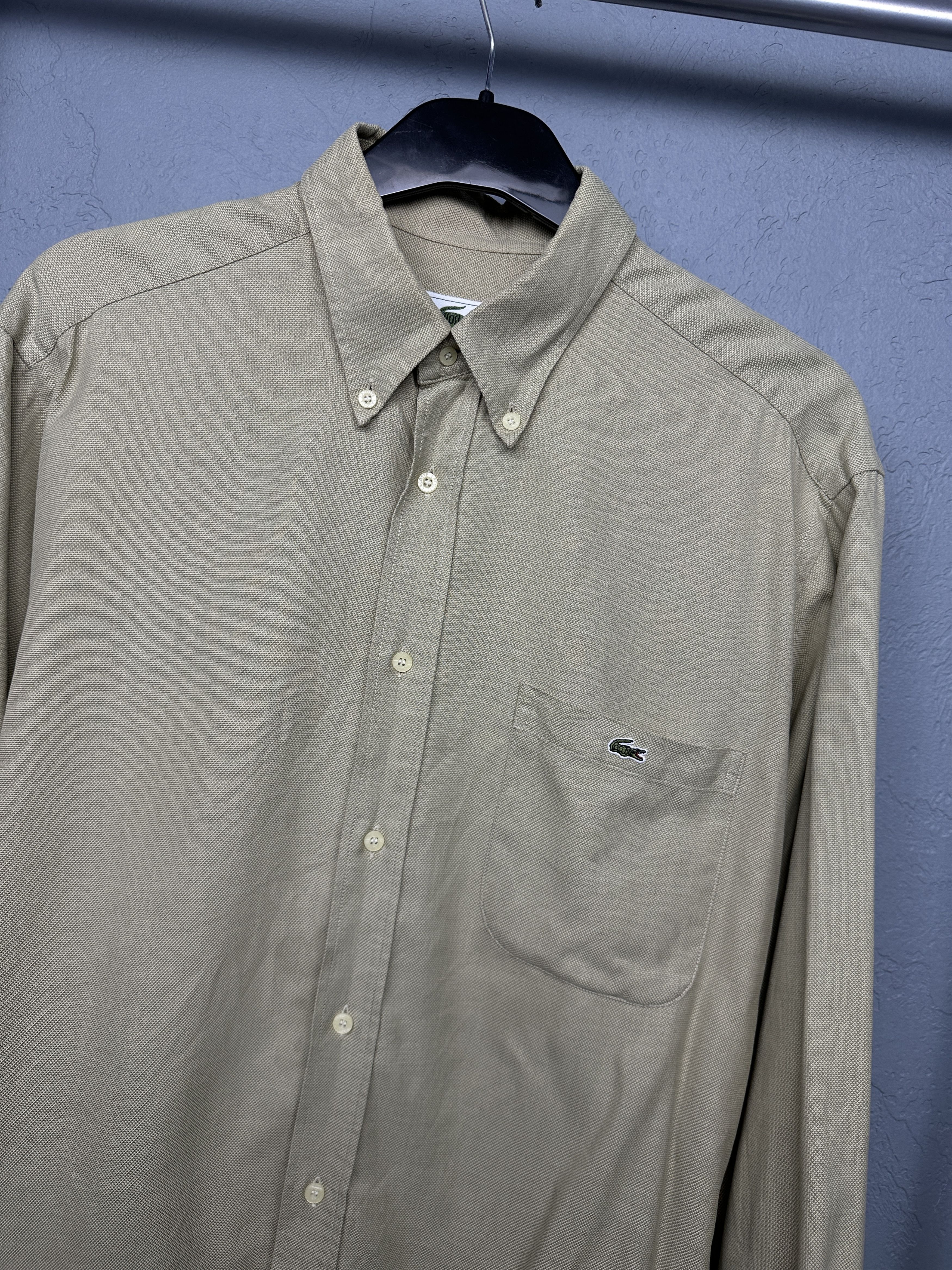 Lacoste Lacoste Vintage Mens Long Sleeve Shirt Size US XL / EU 56 / 4 - 2 Thumbnail