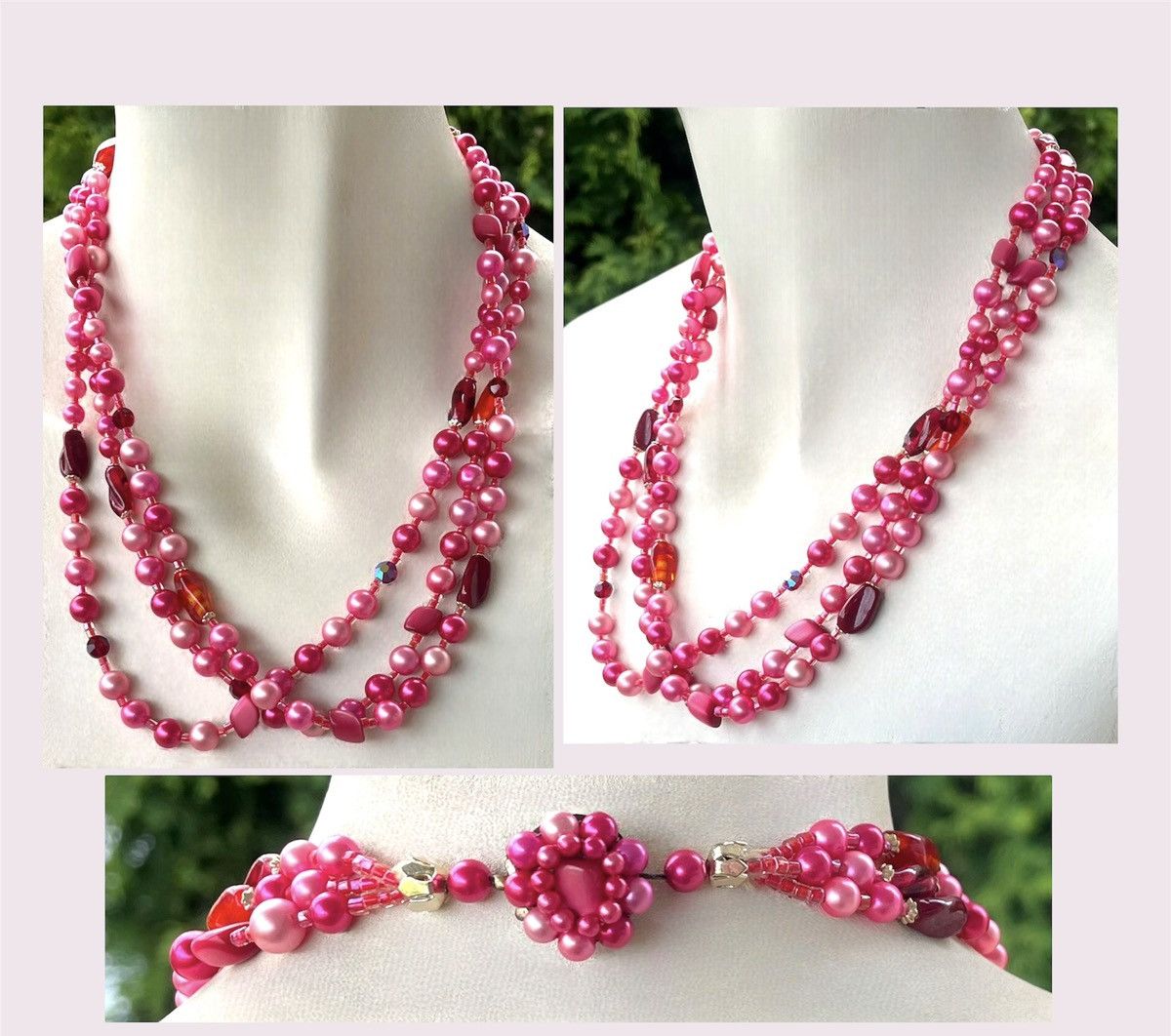 Vintage Vintage Necklaces Multi Colour Beaded Nested Jewelry Size ONE SIZE - 4 Thumbnail