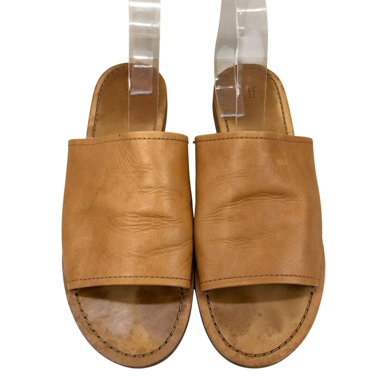 Frye Frye Slide Sandals 10M Tan Leather Open Toe Slip On Flat Size US 10 / IT 40 - 8 Thumbnail