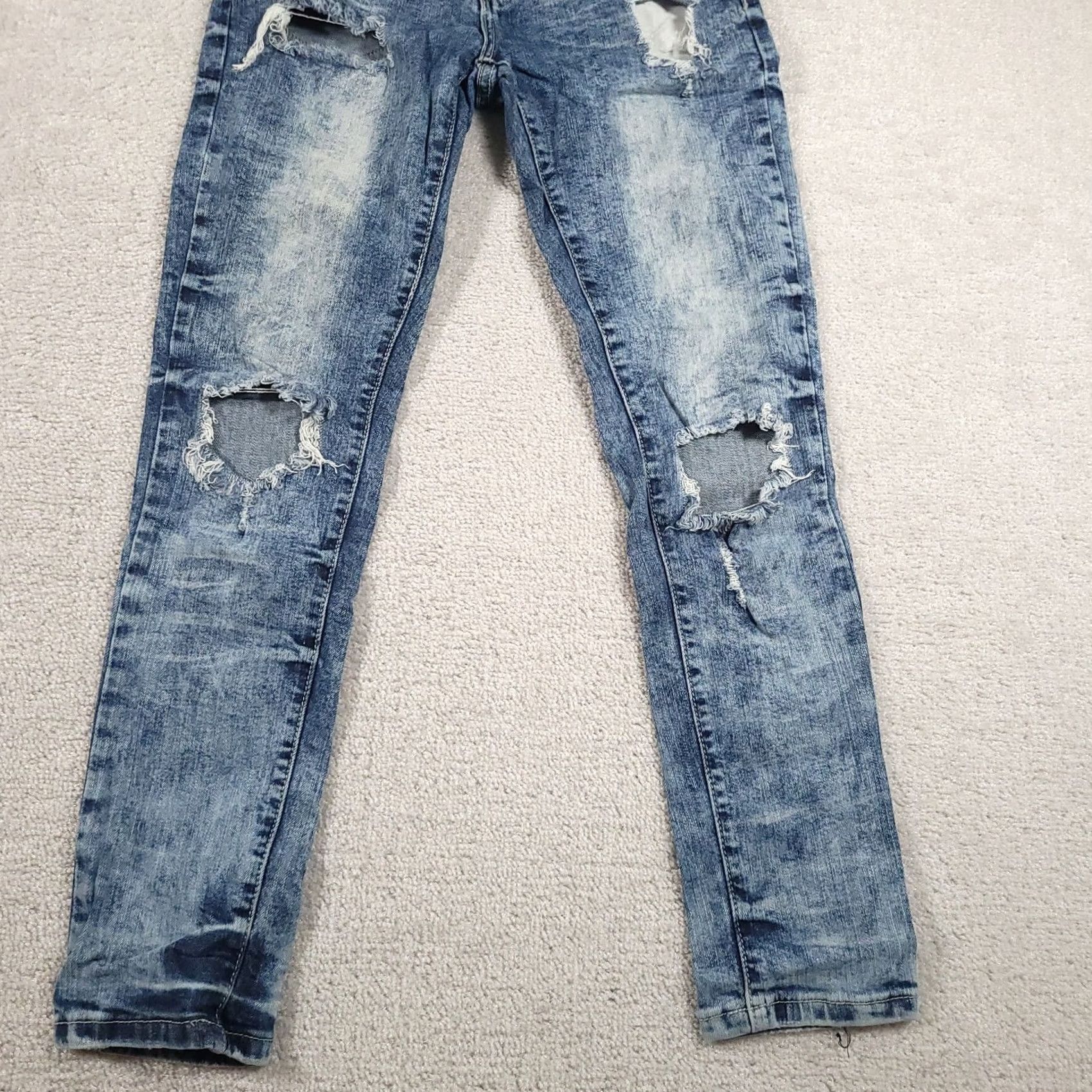 BKE BKE Buckle Black Jeans Womens 28 Distressed Ripped Skinny Flex Stretch Blue Denim Pants Jeans Size 28" / US 6 / IT 42 - 4 Thumbnail