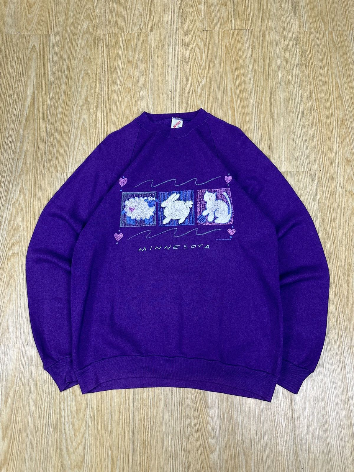Vintage Vintage Minnesota Jerzees 90s Crewneck Z228 Size US L / EU 52-54 / 3 - 1 Thumbnail