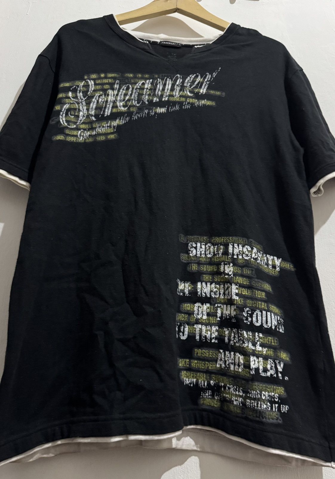 Hysteric Glamour Y2k Free beat double layer poem ifsixwasnine tshirt Size US L / EU 52-54 / 3 - 2 Thumbnail