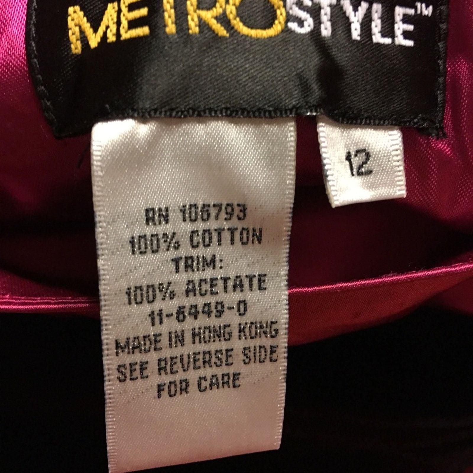 Other Metro Style black velvet/pink satin pants Size 34" / US 12 / IT 48 - 6 Thumbnail