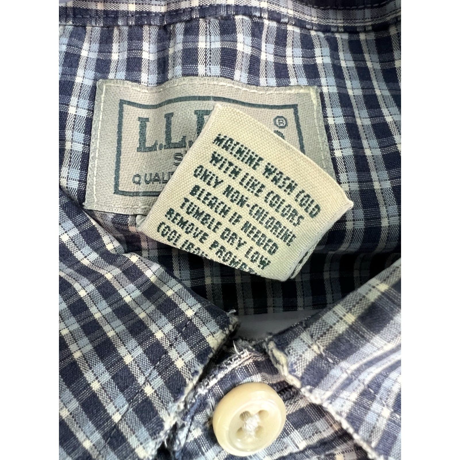 Vintage VINTAGE? No. L.L.Bean Button-Up Shirt Men 2XL Blue Check Work Shirt Long Sleeve Chest Pocket Regular Fit Casual Cotton 2XL Blue Men's Shirt Size US XXL / EU 58 / 5 - 5 Thumbnail