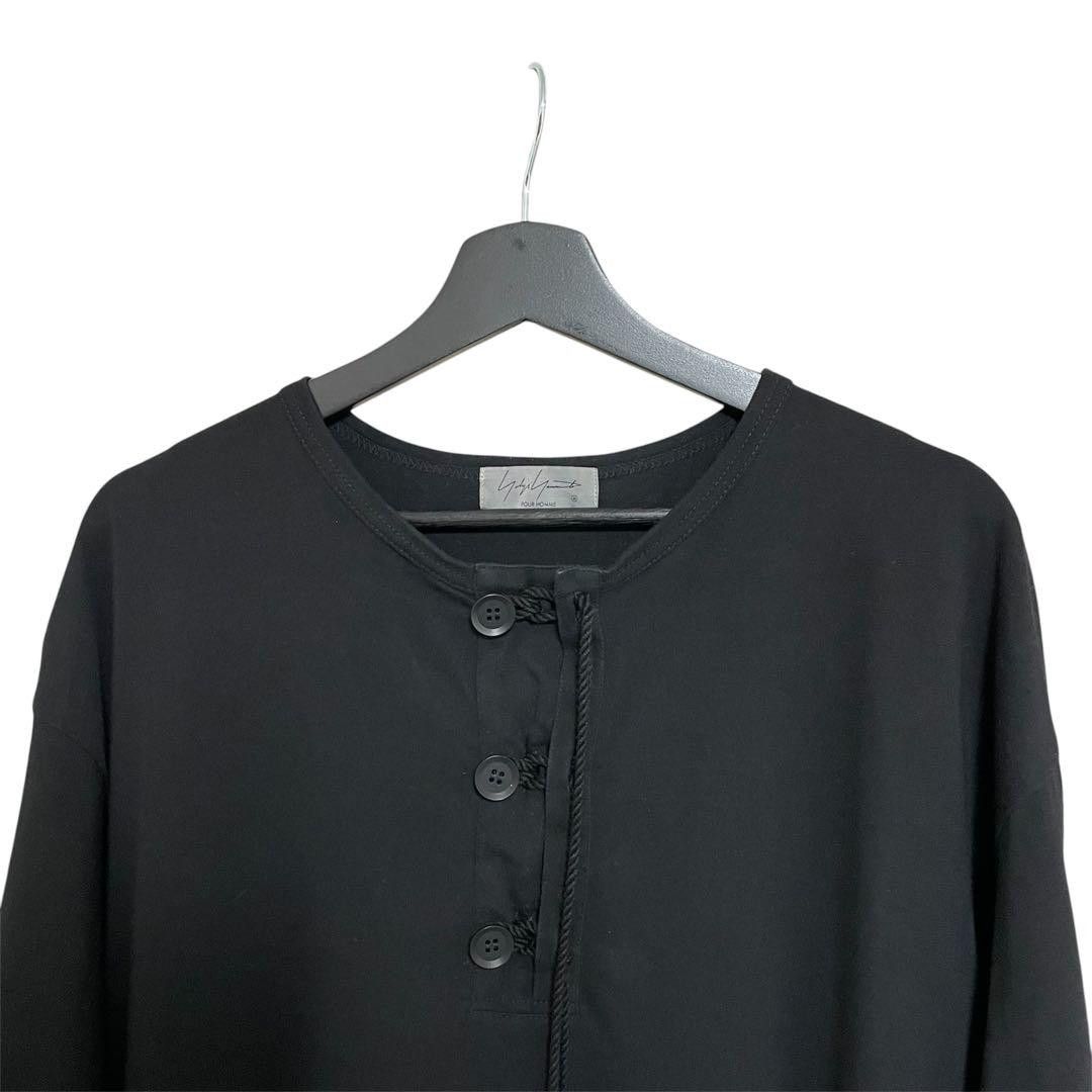 Yohji Yamamoto Yohji Yamamoto POUR HOMME string henry neck cut and sew Size US L / EU 52-54 / 3 - 3 Thumbnail