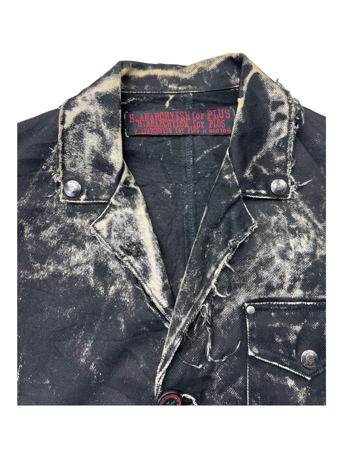 If Six Was Nine H. Anarchyism Goth Painted "SLOTH" Dripping Button Jacket Size US M / EU 48-50 / 2 - 9 Thumbnail