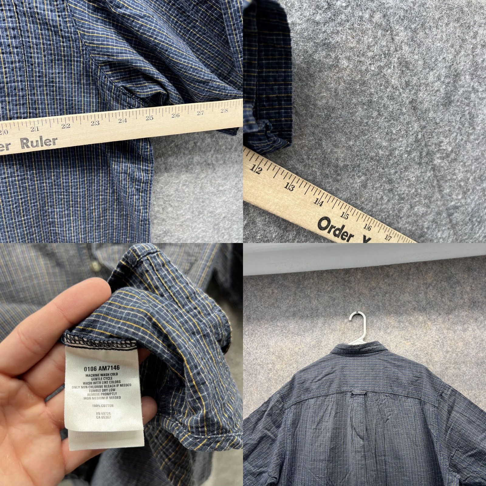 Vintage VINTAGE Columbia Shirt Mens XL Gray Casual Button-Down Seersucker Sportswear Size US XL / EU 56 / 4 - 8 Thumbnail