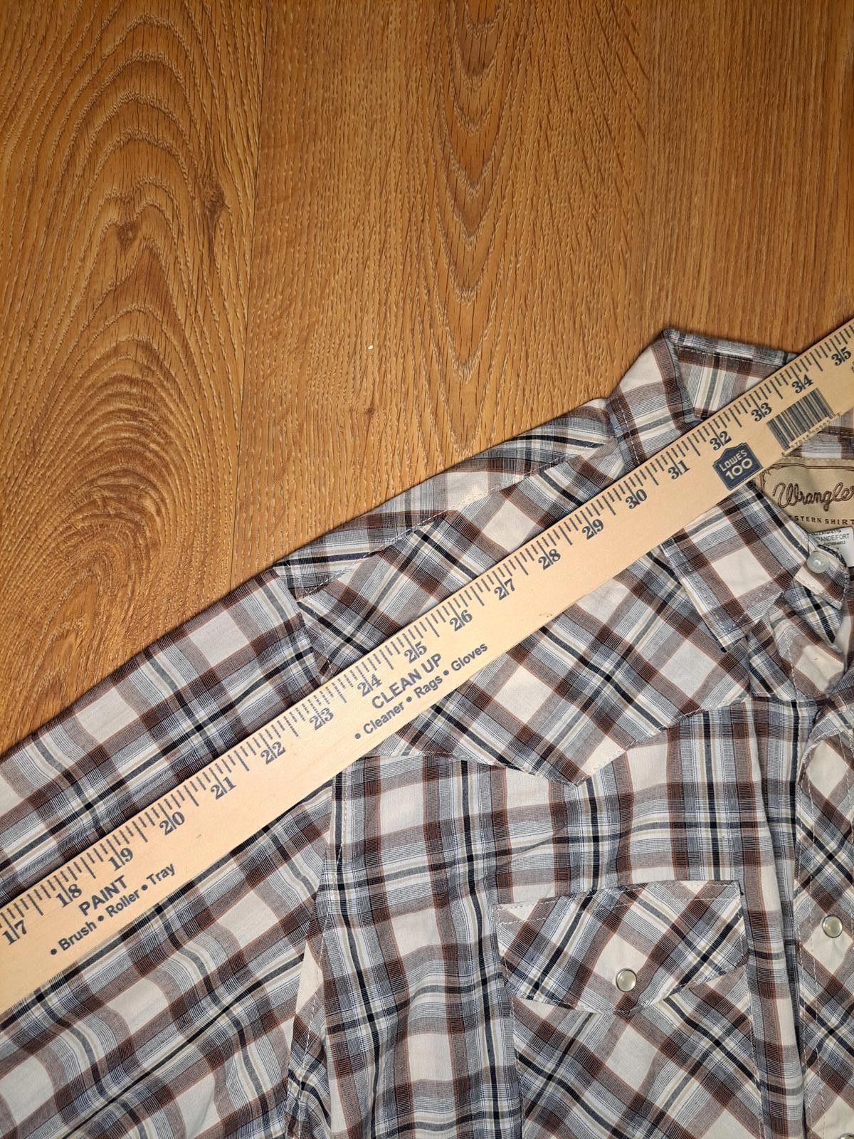 Wrangler Wrangler Pearl Snap Shirt Mens XXL Multicolor Plaid Cotton Size US XXL / EU 58 / 5 - 6 Thumbnail
