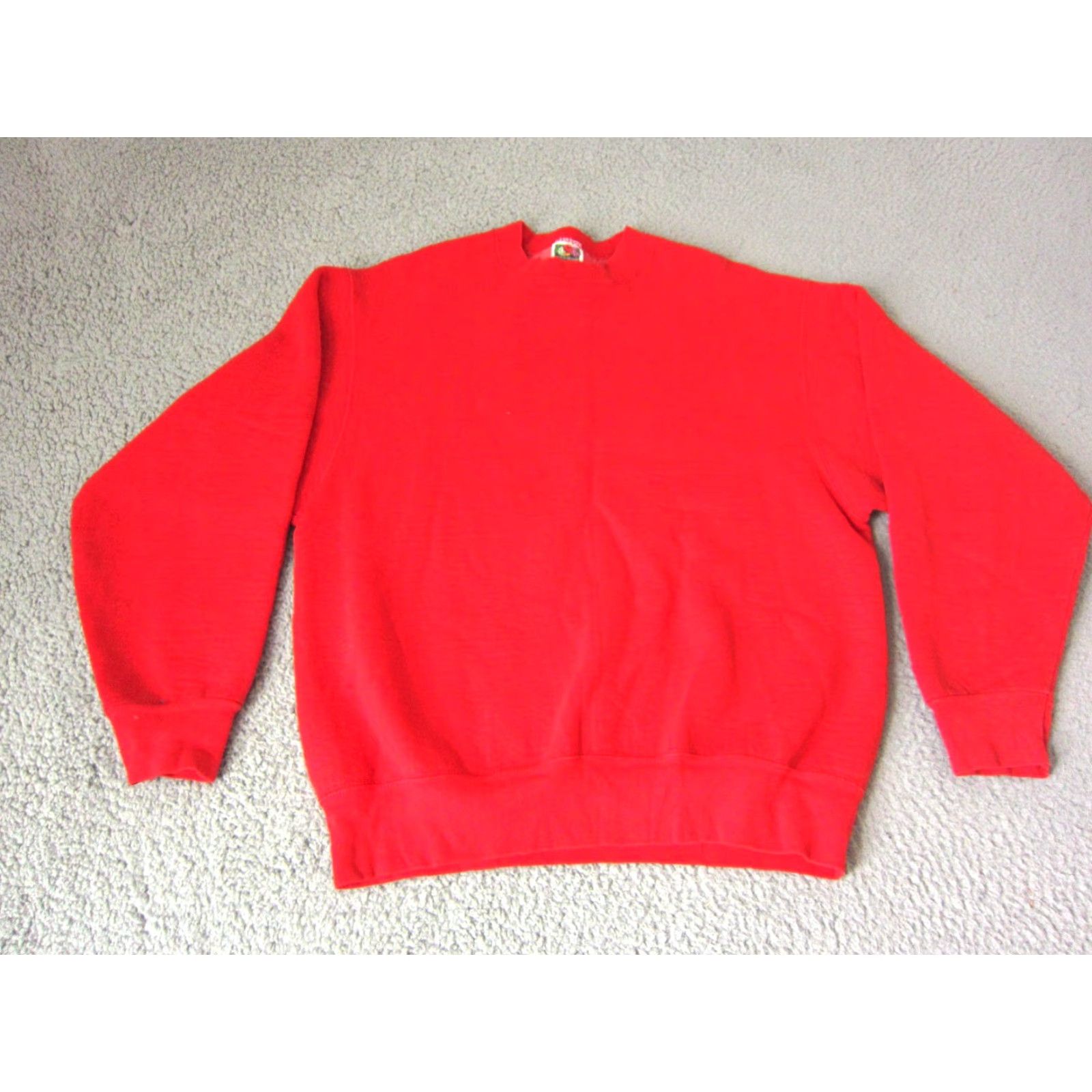 Fruit Of The Loom VINTAGE Fruit of the Loom Sweatshirt Mens M Red Heavyweight USA 90s Army Crew Neck Pullover Cotton Polyester Fleece Size US M / EU 48-50 / 2 - 2 Thumbnail