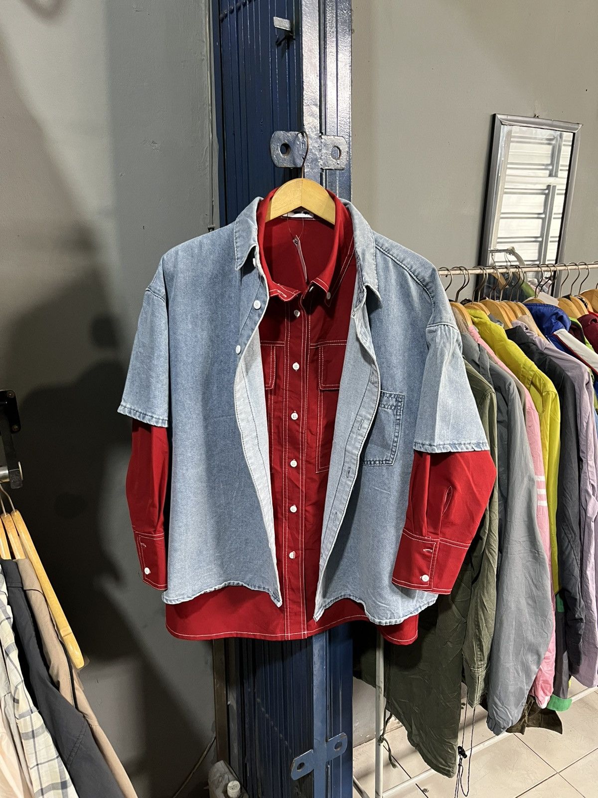 If Six Was Nine Trilion double pocket hybrid style button ups shirt Size US L / EU 52-54 / 3 - 1 Thumbnail