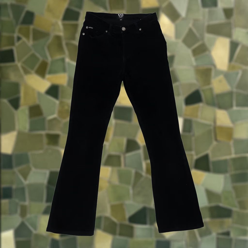 XOXO VINTAGE XOXO Black Corduroy Velvet Low Rise Bootcut Flare Pants 90s Womens 4 Regular Inseam 29 Size 27" / US 4 / IT 40 - 1 Thumbnail