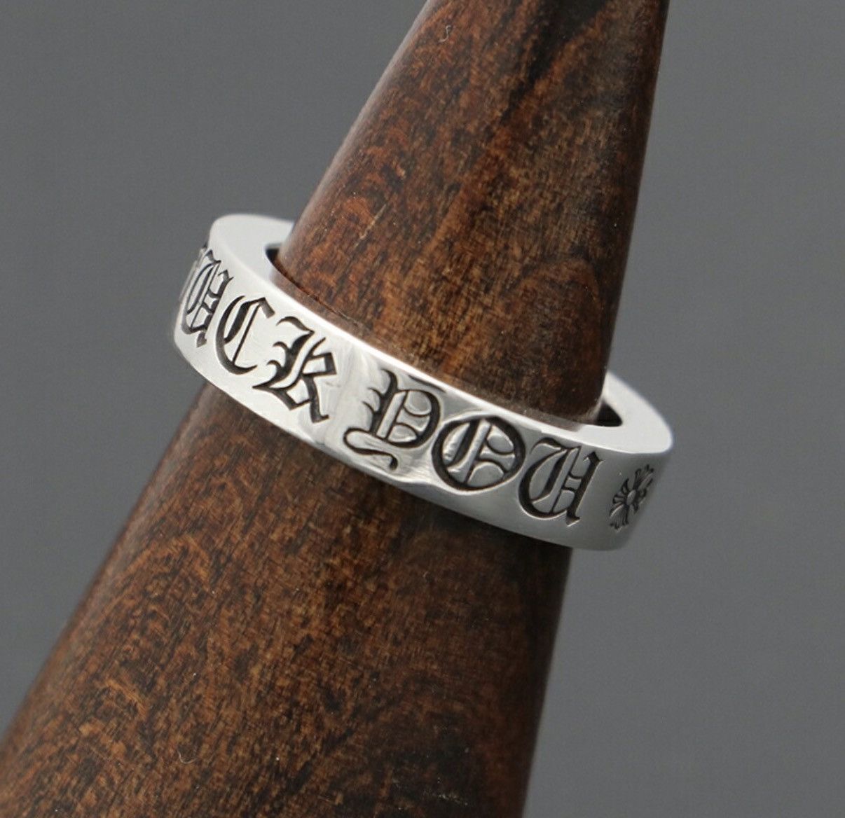 US8.5 Chrome Hearts 6mm fuck you spacer Ring 17