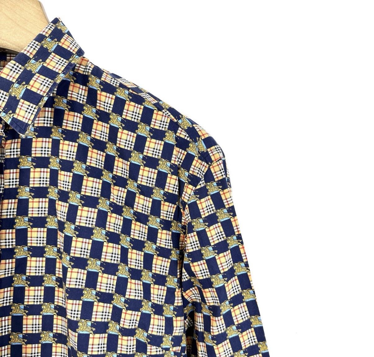 Burberry Burberry Equestrian Knight Check Long Sleeve Shirt K12 Size XS / US 0-2 / IT 36-38 - 5 Thumbnail
