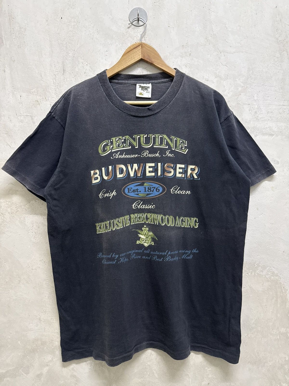 Budweiser Vintage 90s Budweiser Sun Faded Tees Size US L / EU 52-54 / 3 - 1 Thumbnail