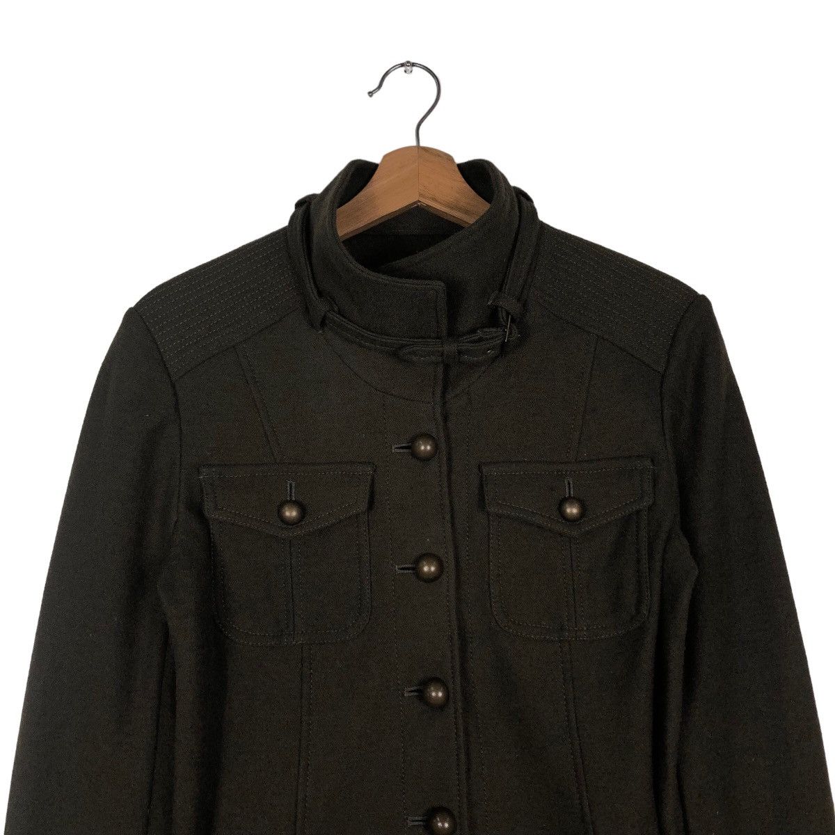 Japanese Brand Cropped Biker Jacket Wool Lounie Japan Bondage Issey Miyake Size M / US 6-8 / IT 42-44 - 3 Thumbnail