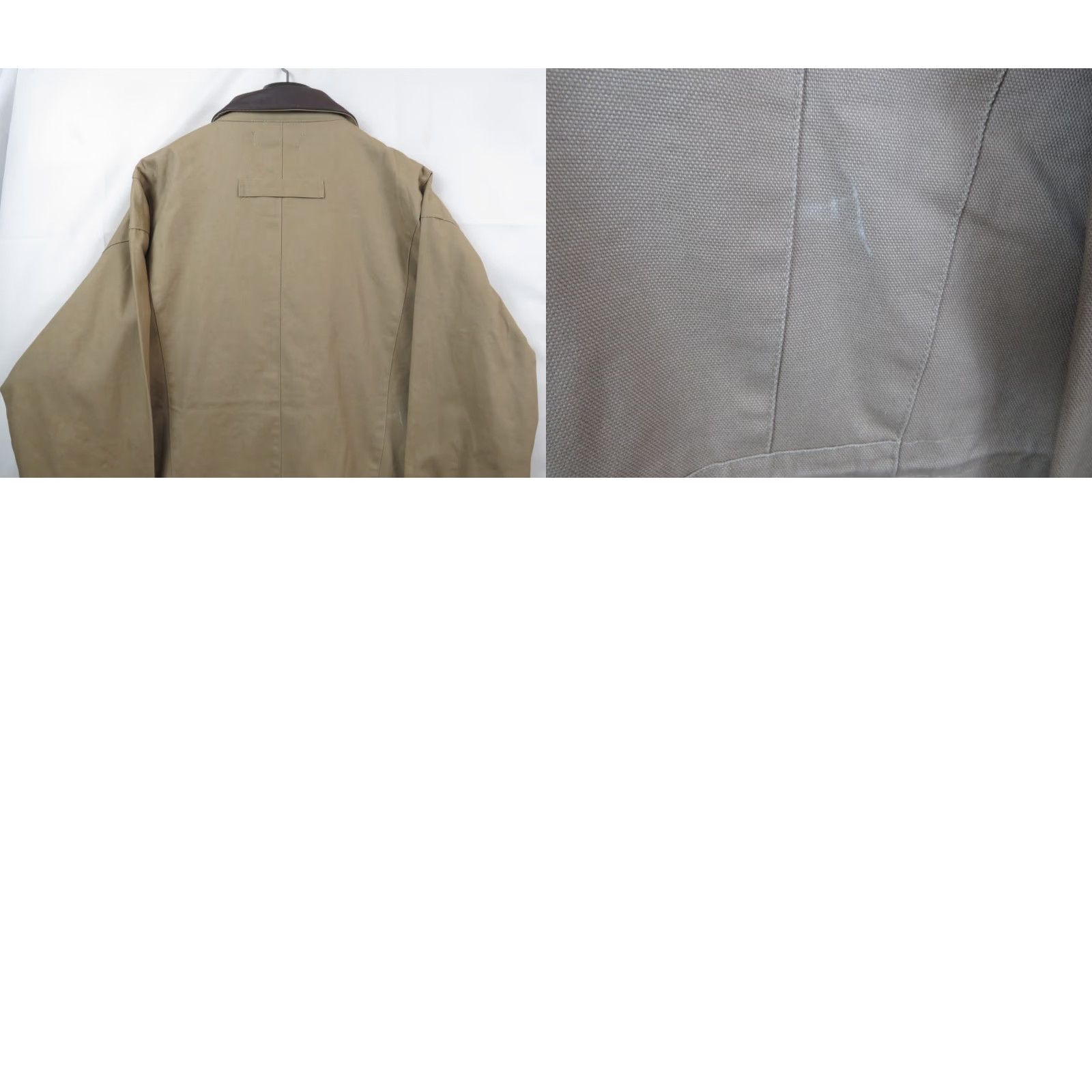 Vintage VINTAGE AMI MENS Jacket Canvas Outerwear Beige XL Leather Trim Collar & Sleeve CASUAL Men XL Beige Canvas Jacket Leather Trim Collar & Sleeve AMI MENS Size US XL / EU 56 / 4 - 8 Thumbnail