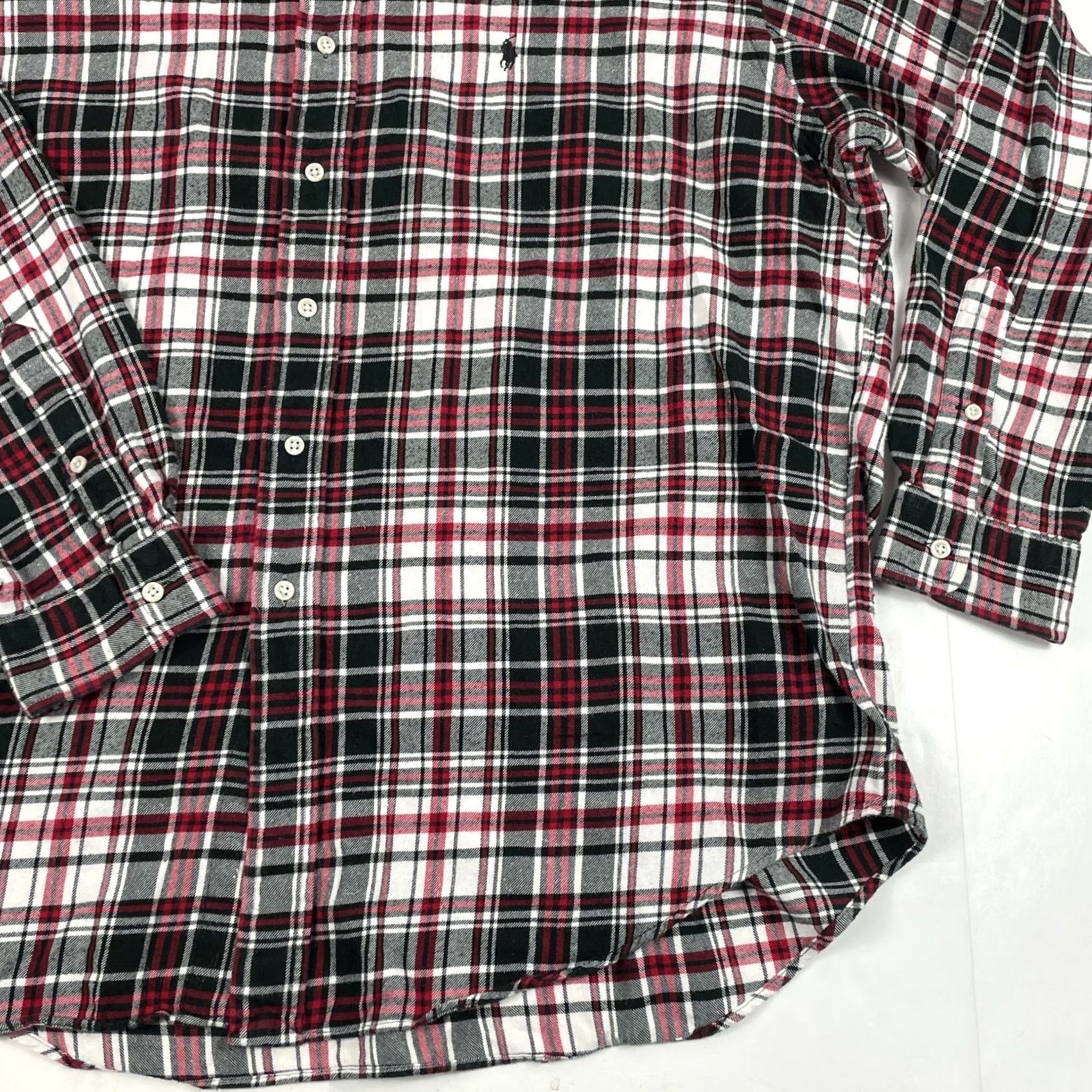 Ralph Lauren Vintage Ralph Lauren Shirt Men Extra Large Black Flannel Long Sleeve Button Down Size US XL / EU 56 / 4 - 4 Thumbnail
