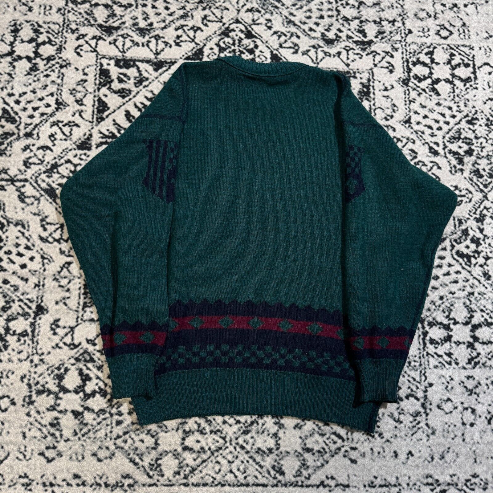 Vintage Vintage Unisex Green Wool Sweater Size S Boho Grunge Smart Size US S / EU 44-46 / 1 - 12 Thumbnail