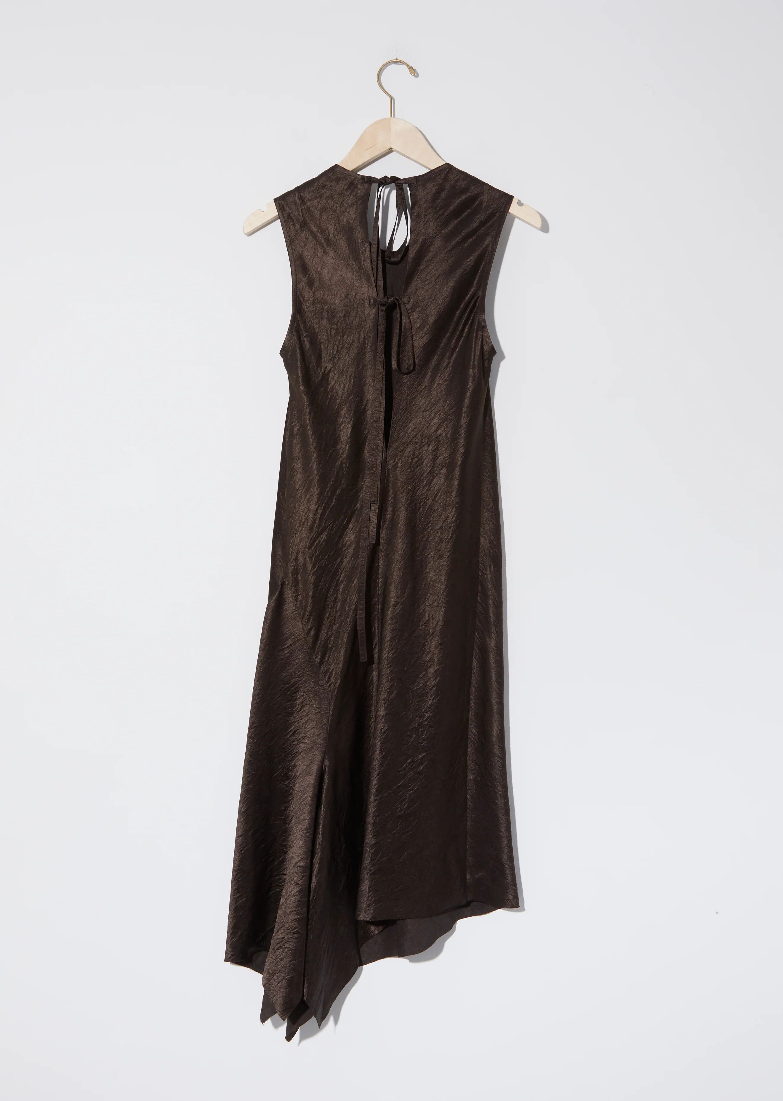 Ann Demeulemeester ANN DEMEULEMEESTER Lambeth Bias Asymmetrical Dress in Cigar Size S / US 4 / IT 40 - 2 Thumbnail