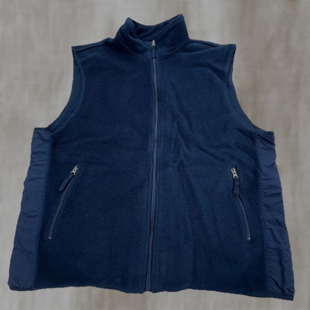 Gap Gap Vest Men XL Blue Full Zip Fleece Jacket, Zipped Pockets, Stand-Up Collar, All Seasons, Classic Outdoor, Hiking, Works Men Size US XL / EU 56 / 4 - 1 Thumbnail