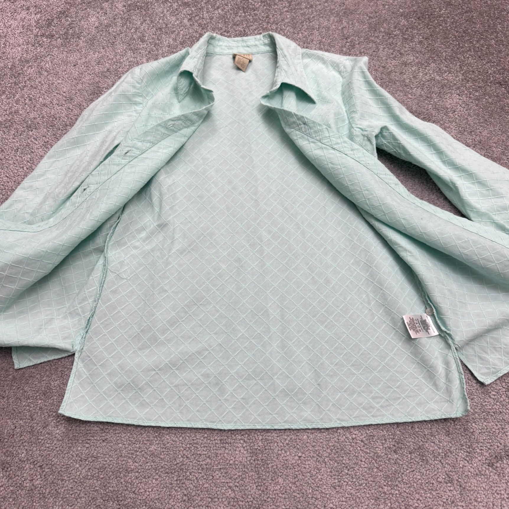 Vintage VINTAGE Sigrid Olsen Check Button-Down Shirt Womens Small Green Cotton Casual Top Size S / US 4 / IT 40 - 2 Thumbnail