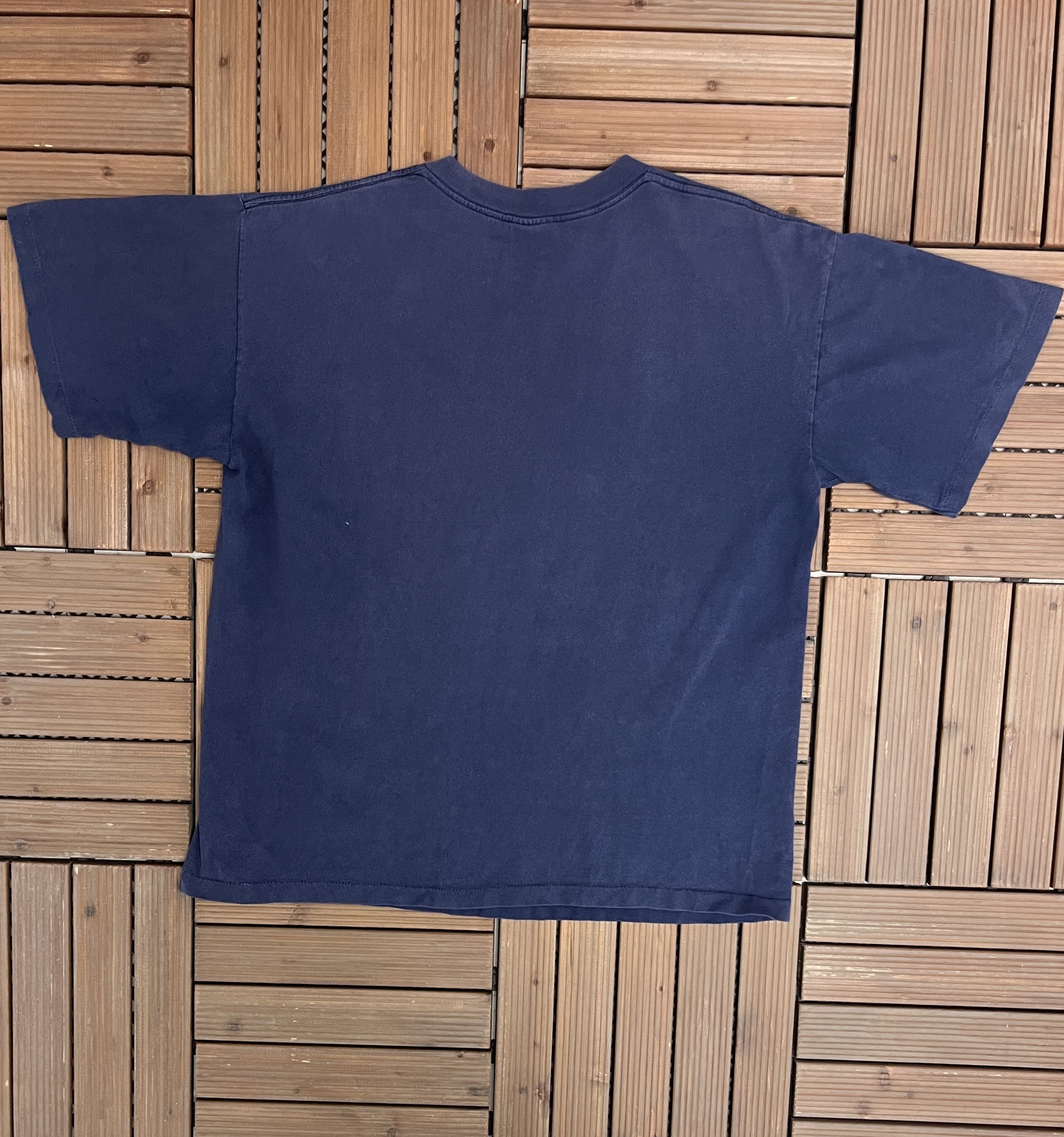 Vintage Michigan Wolverines Spell Out Vintage Blue T-Shirt Tee Size US XL / EU 56 / 4 - 4 Thumbnail