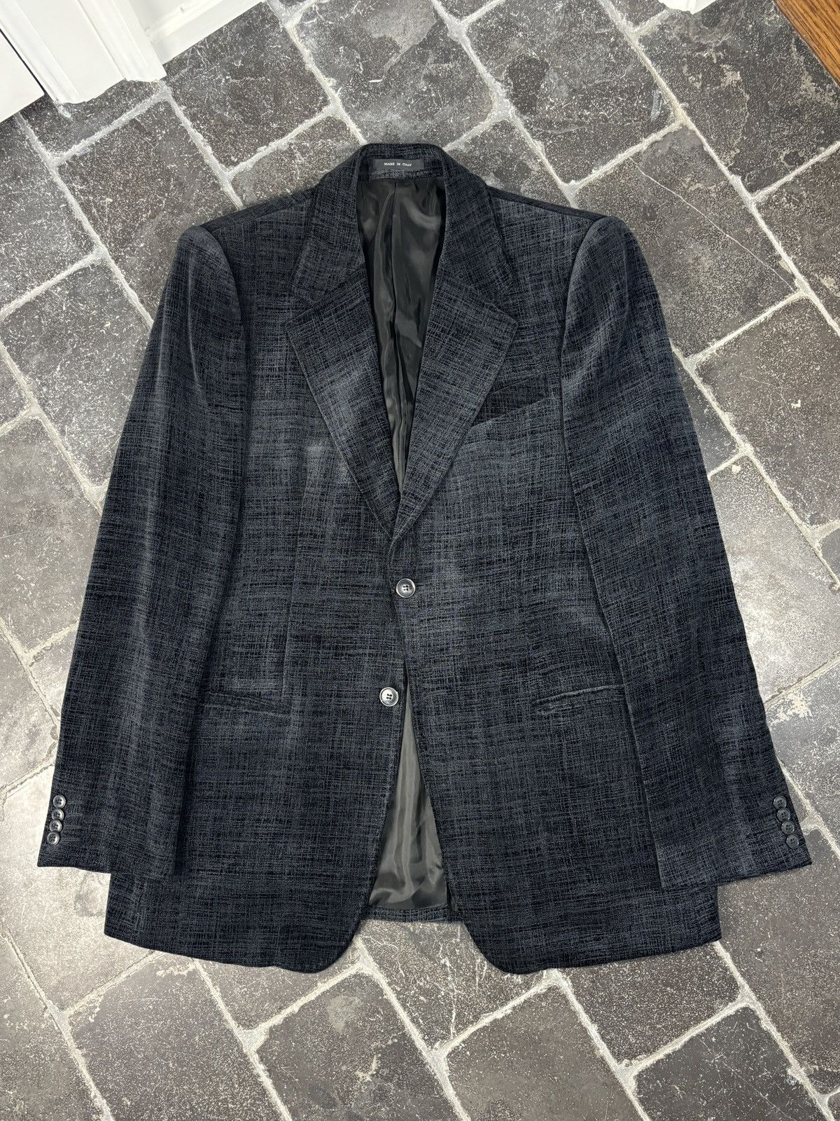 Emporio Armani F/W 2005 Emporio Armani Velvet Suit Jacket Vintage Velour 54 Size 54R - 3 Thumbnail