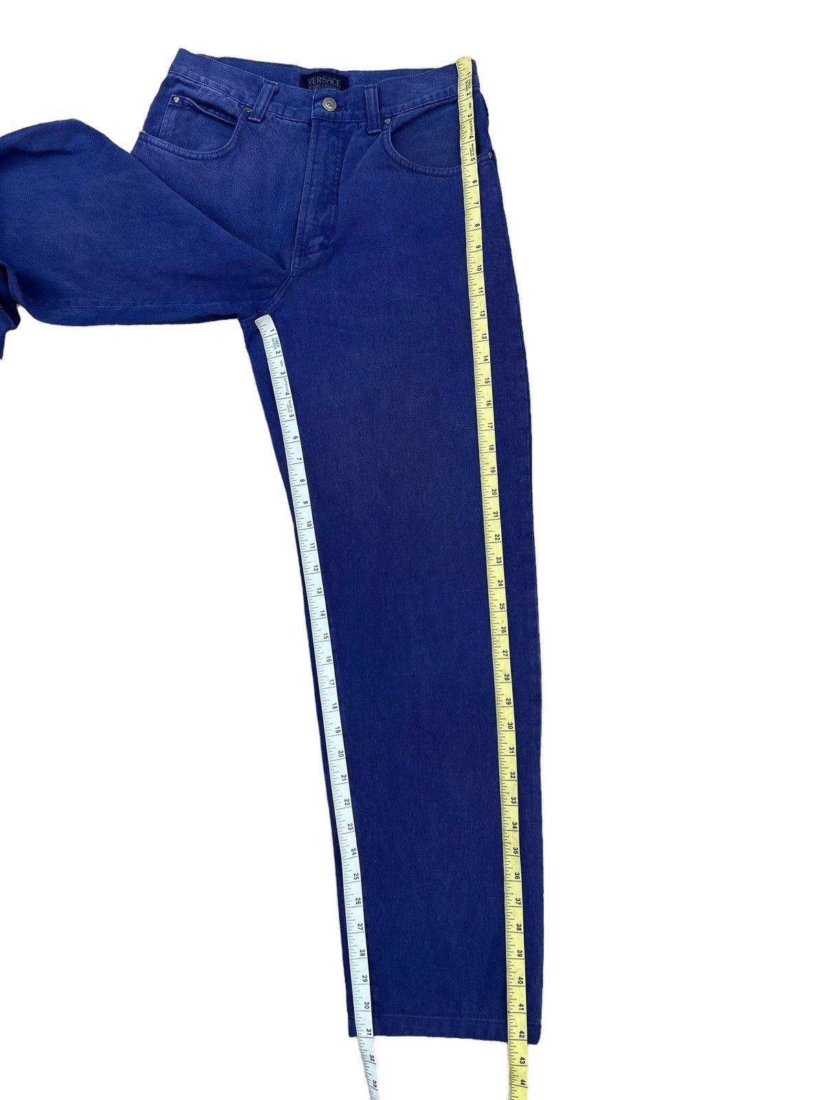 Versace Jeans Couture Vintage Versace Jeans Couture sun Faded Indigo Denim Baggy Size US 29 - 5 Thumbnail