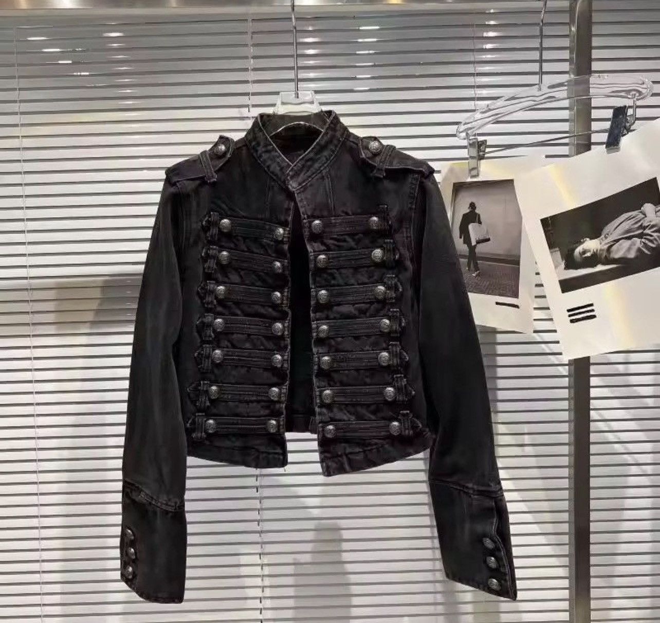 Japanese Brand Vintage Military-Inspired Denim Jacket – Bold, Structured Size US XL / EU 56 / 4 - 2 Thumbnail