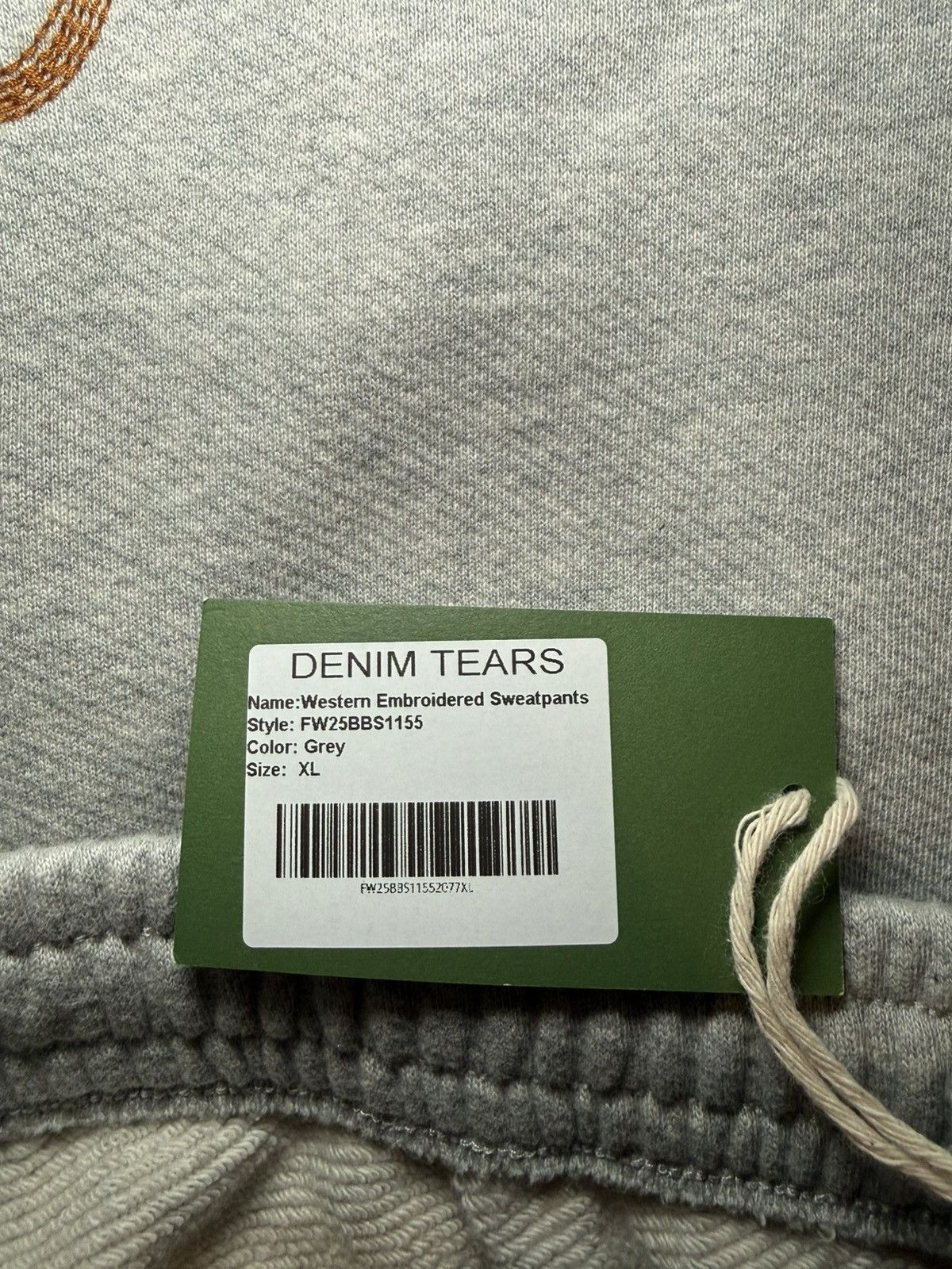 DENIM TEARS Denim Tears Western Embroidered Grey Sweatpants Size XL New Size US 36 / EU 52 - 3 Thumbnail
