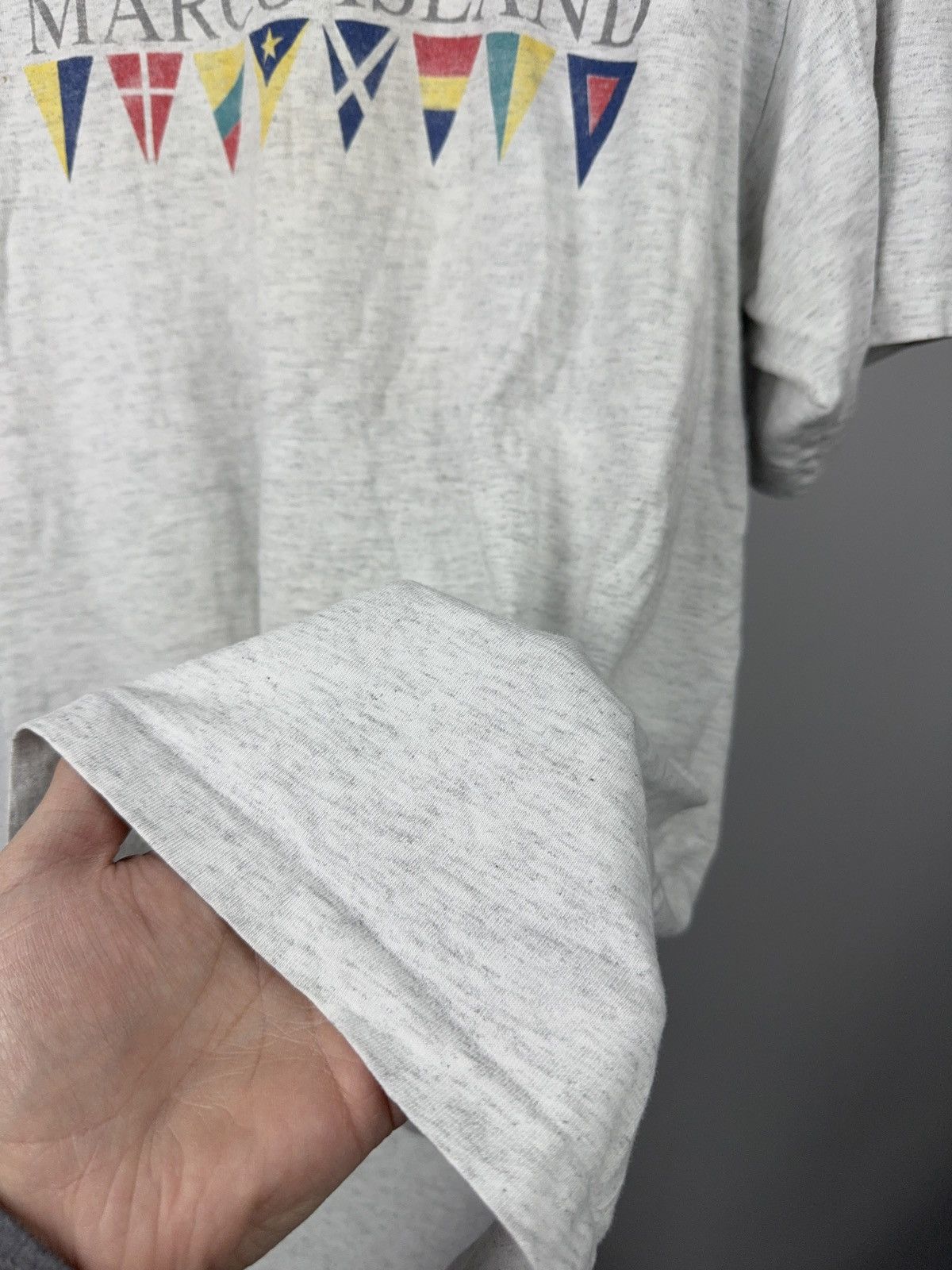 Vintage USA 90s Retro Vintage Marco Island Nautical Flags T-Shirt Size US L / EU 52-54 / 3 - 5 Thumbnail