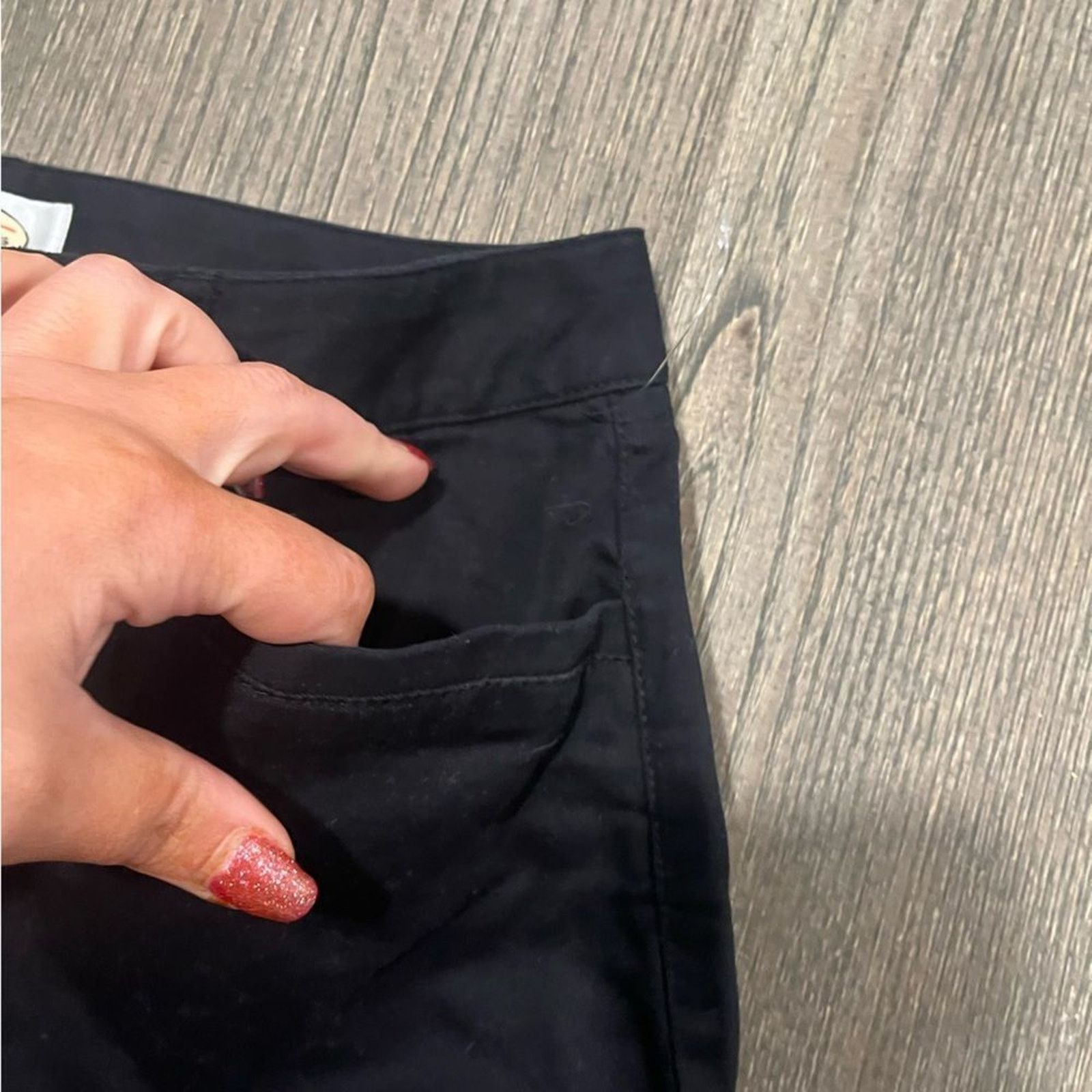 Vintage Talbots Womens Black High Waisted Stretch Straight Leg Pant4 Size 27" / US 4 / IT 40 - 7 Thumbnail
