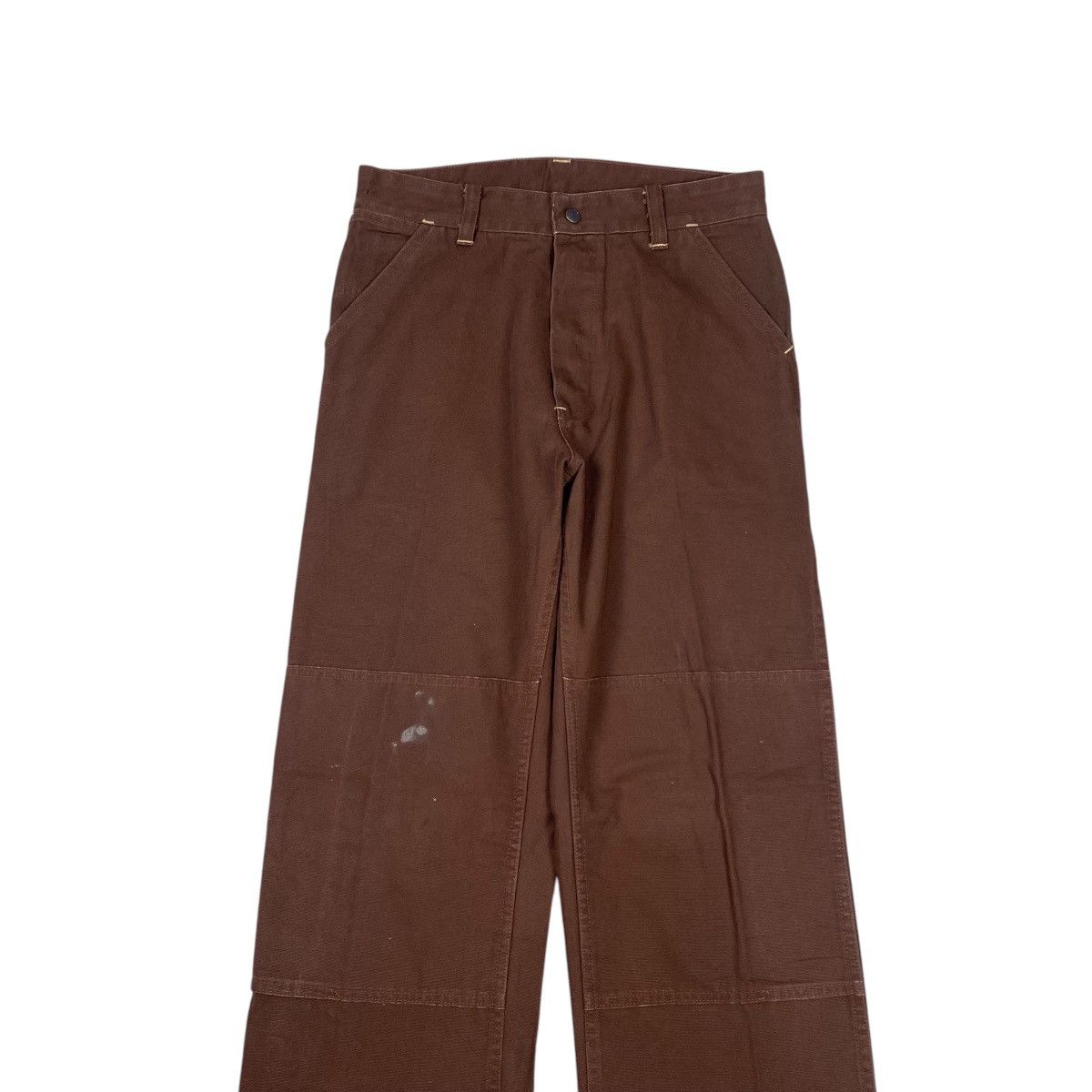 Japanese Brand × Sugar Cane × Toyo Enterprises HeadLight Union Made Double Knee Canvas Carpenter Work Pants Size US 30 / EU 46 - 4 Thumbnail